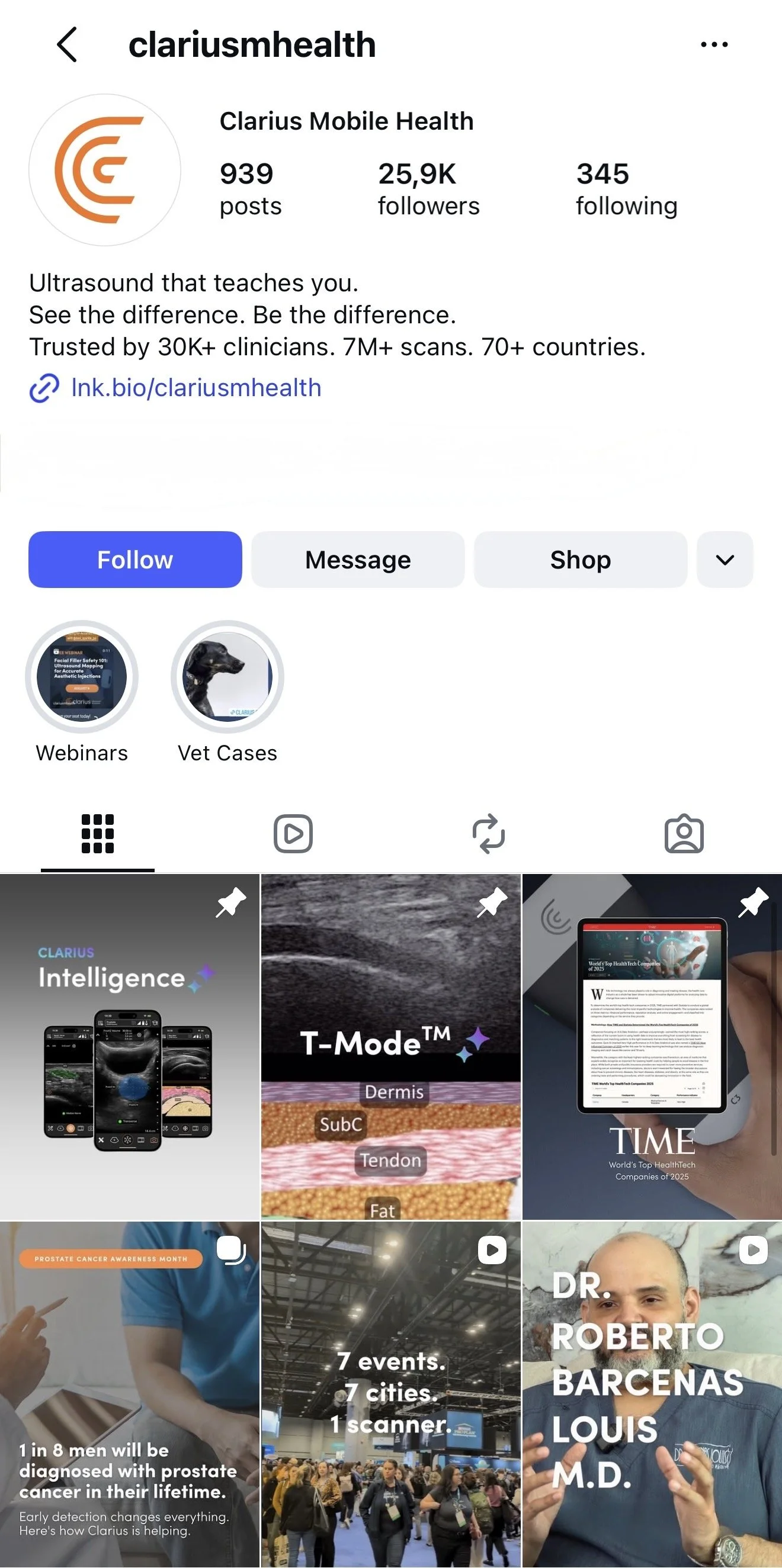 CLARIUS INSTAGRAM