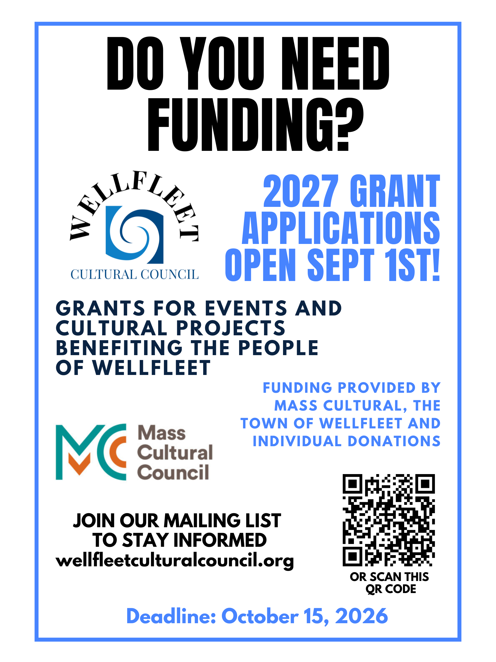 Grant Application for 2027 Open