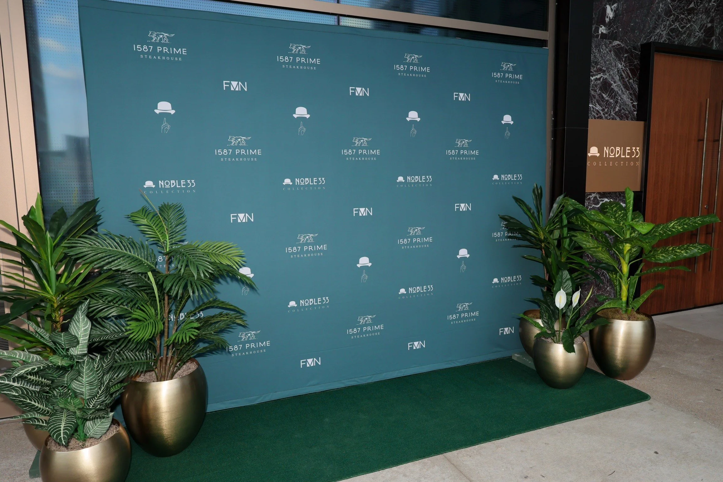 Custom Event Backdrop: 1587 Prime VIP Grand Opening