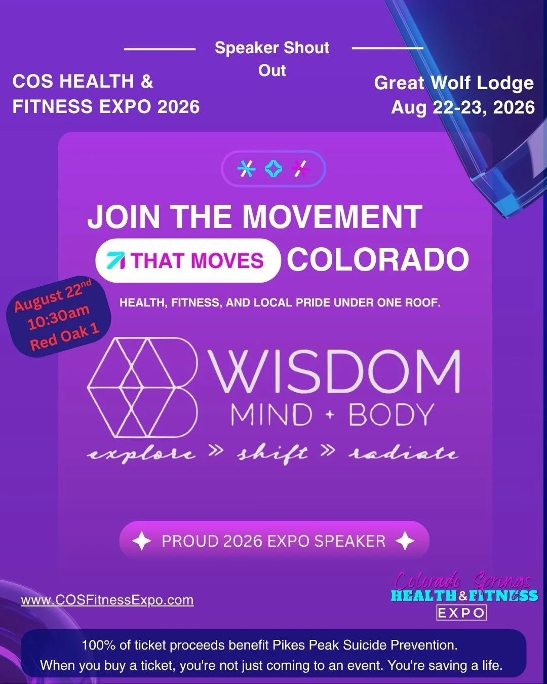 ✨ I&rsquo;m excited to be speaking at the COS Health &amp; Fitness Expo on August 22&ndash;23 at Great Wolf Lodge in Colorado Springs!

Come find me in room Red Oak 1 at 10:30am on Saturday 8/22 where we&rsquo;ll dive into *Budgeting for Abundance* -