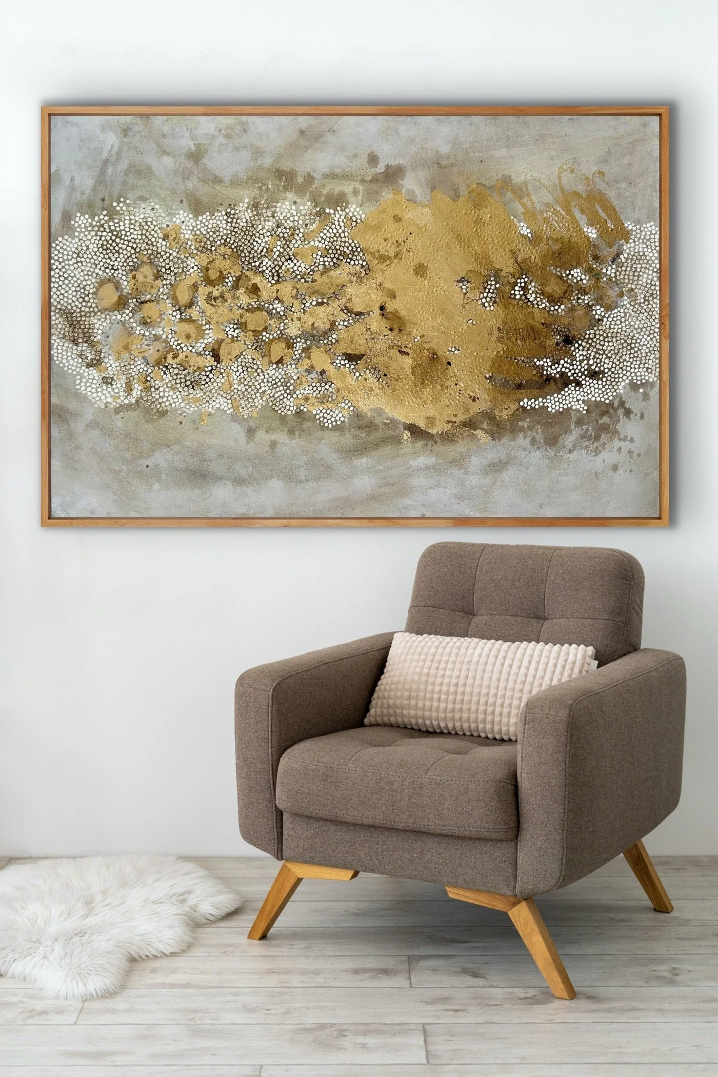 "Gilded Ascension" 92 x 62cm Timber Boxed Frame