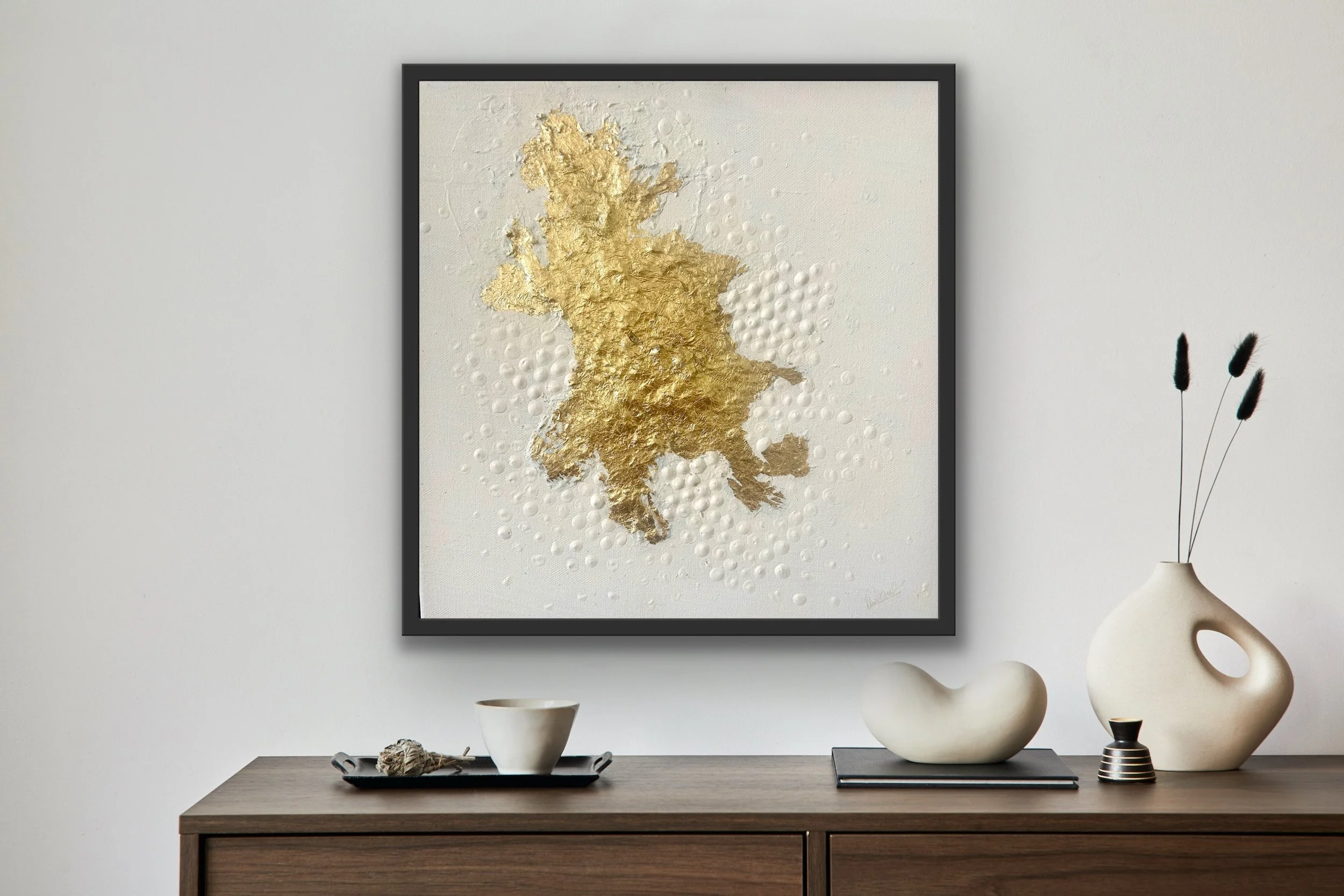Golden Maps (33 x 33cm Framed)