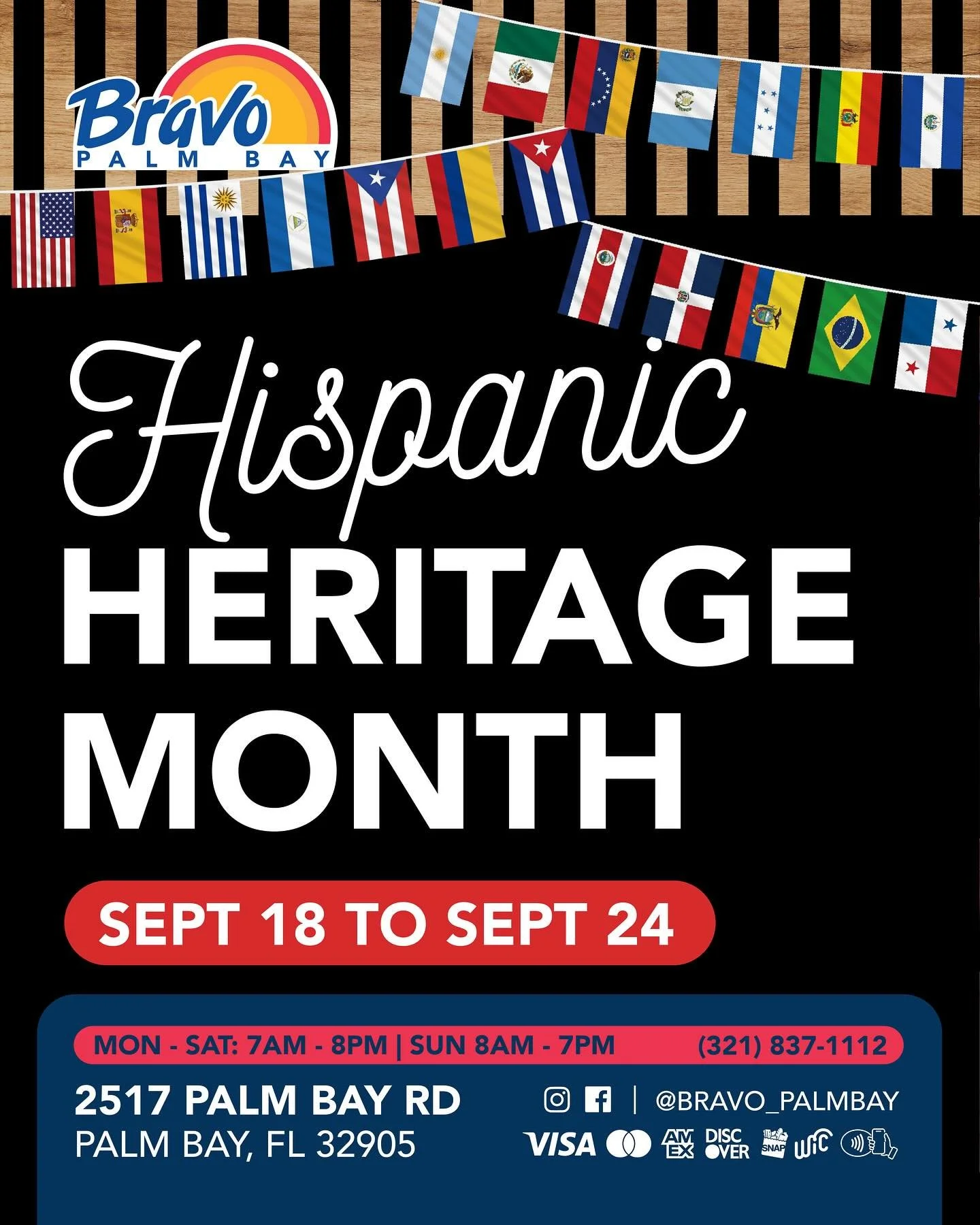 HISPANIC HERITAGE MONTH
Hey there! It&rsquo;s the second week to dive into the delicious world of Hispanic cuisine. Swing by our store and treat yourself to some of the best flavors from the culture!

🛒🛒🛒🛒🛒🛒🛒

MES DE LA HERENCIA HISPANA
&iexcl