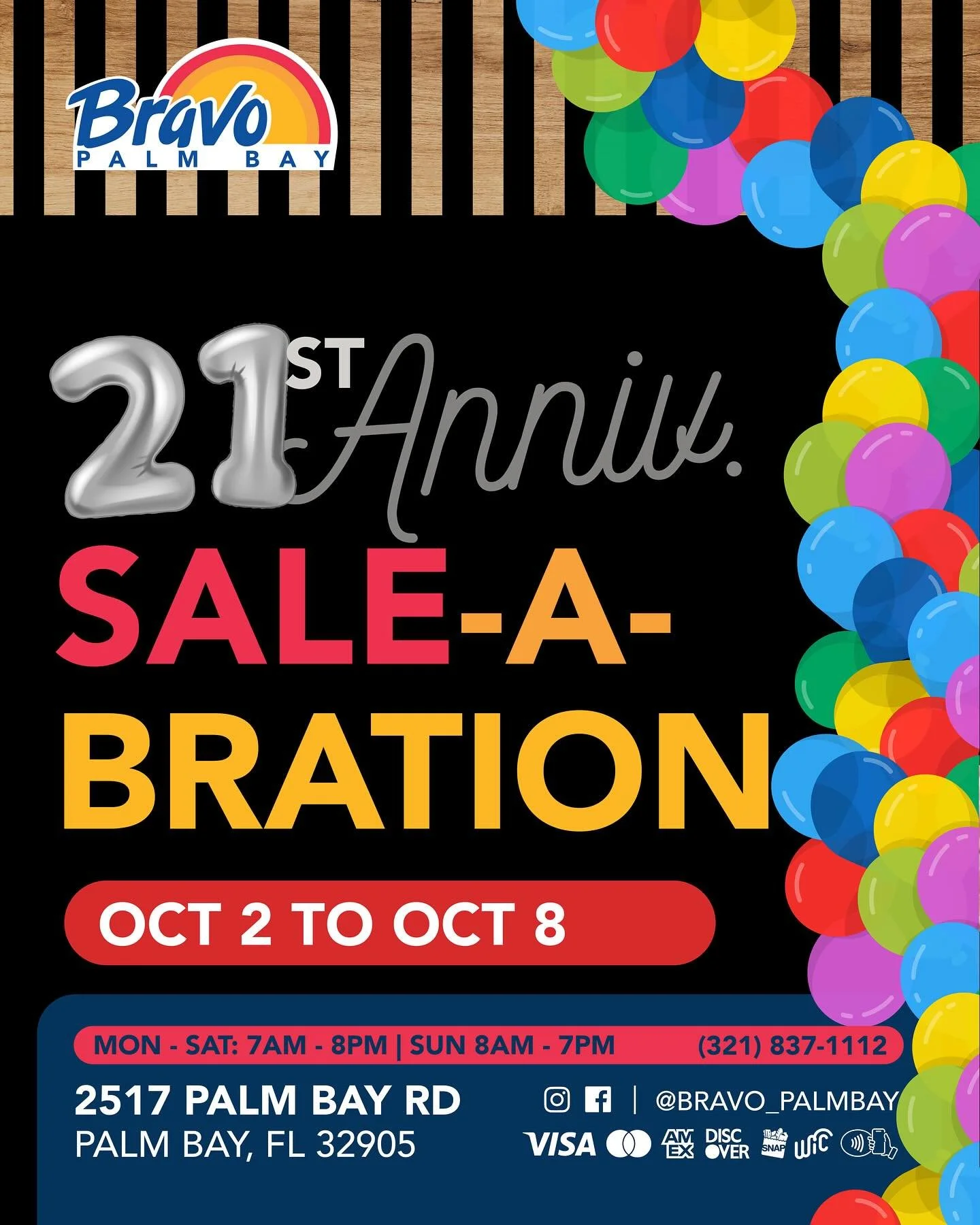 21st ANNIVERSARY SALE-A-BRATION 🎉🎉
Hey, it&rsquo;s time to keep the celebration going with some amazing deals that you won&rsquo;t find anywhere else&mdash;just at Bravo!

🛒🛒🛒🛒🛒🛒🛒

21o VENTA-CELEBRACION DE ANIVERSARIO 🎉🎉
Oye, es hora de ma