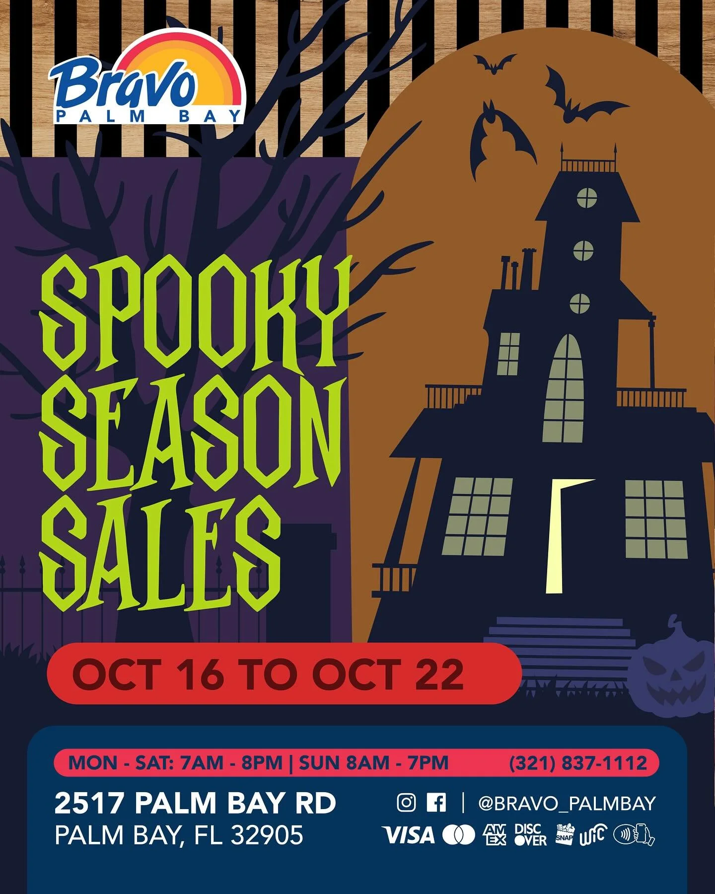 SPOOKY SEASON SALES 🎃👻
🕸️ Come haunt our aisles before these savings vanish into the night&hellip;
Because the only thing scarier than Halloween? Missing out on a deal! 😱

🛒🛒🛒🛒🛒🛒🛒

VENTAS DE TEMPORADA ESPELUZNANTES 🎃👻
Ven a perseguir nue