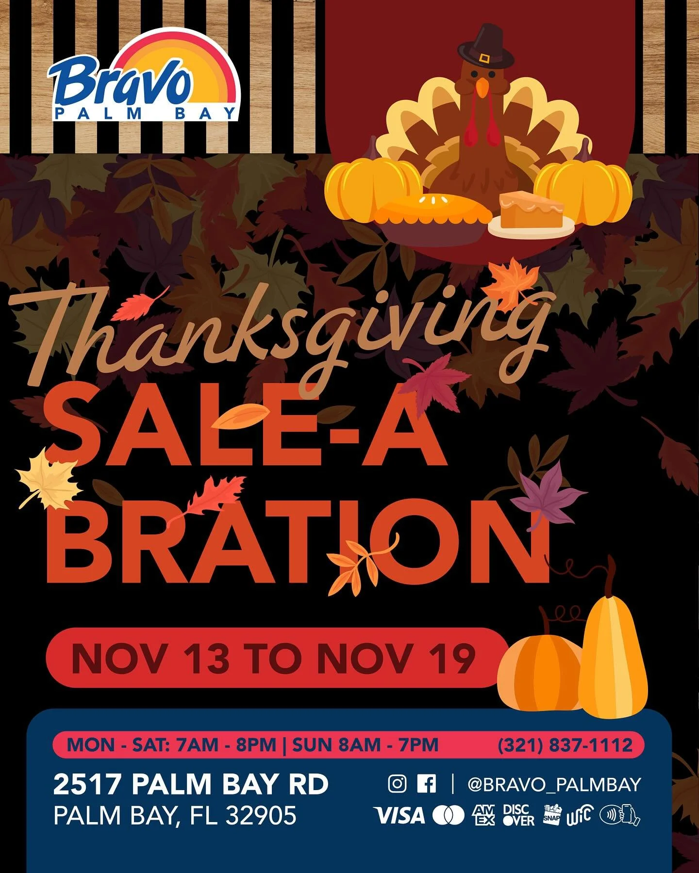 THANKSGIVING SALE-A-BRATION 🍂🦃
Hey there! It&rsquo;s that wonderful Thankful season at Bravo Palm Bay, and we wanted to send a big thank you for being such a fantastic supporter. To show our appreciation, we&rsquo;ve got some incredible deals lined
