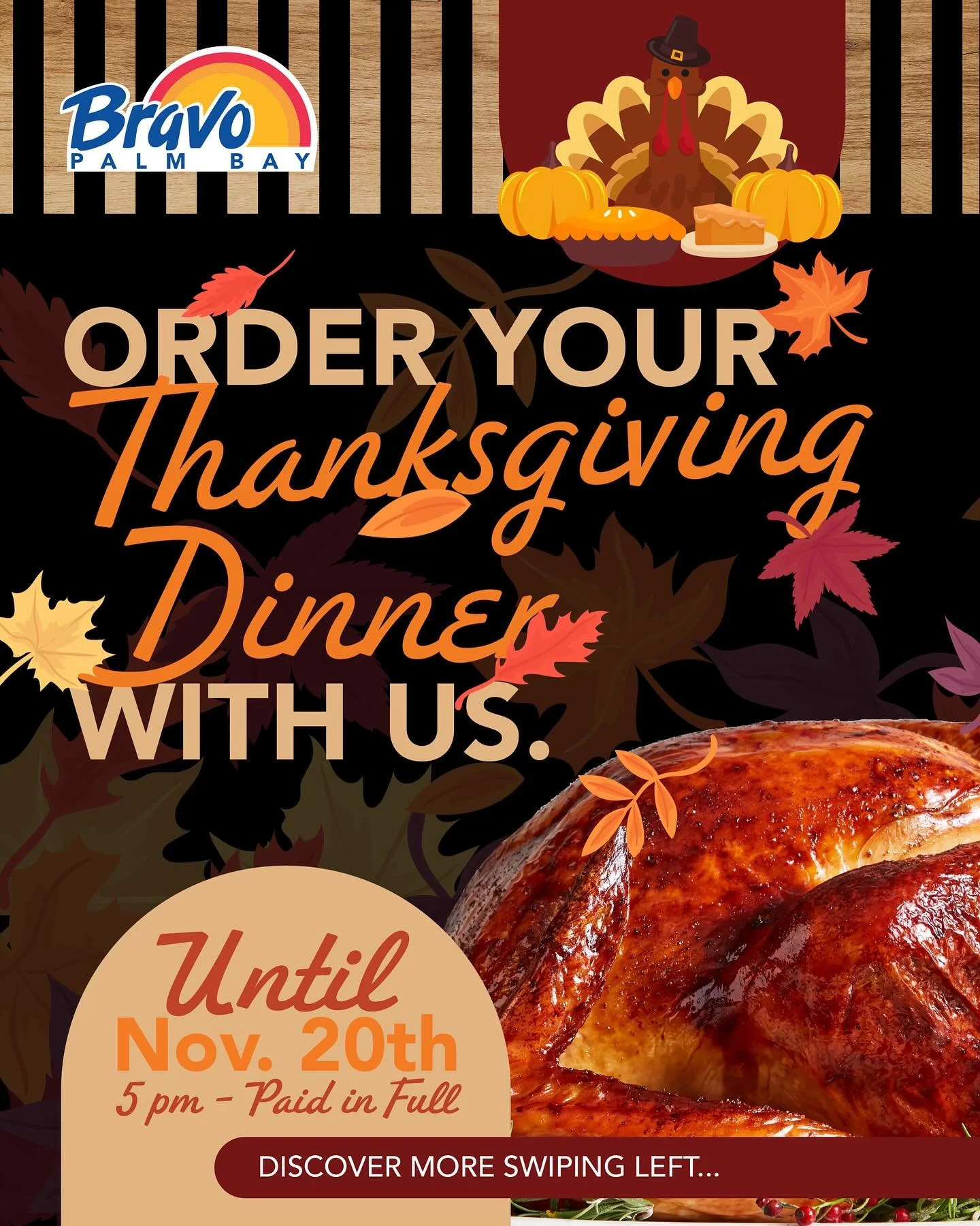 THANKSGIVING DINNER🍂🦃
It&rsquo;s time to give thanks! How about you skip the kitchen &amp; order your dinner with us? We&rsquo;ll take care of everything!

🛒🛒🛒🛒🛒🛒🛒

CENA DE ACCION DE GRACIAS 🍂🦃
&iexcl;Es hora de dar las gracias! &iquest;Qu