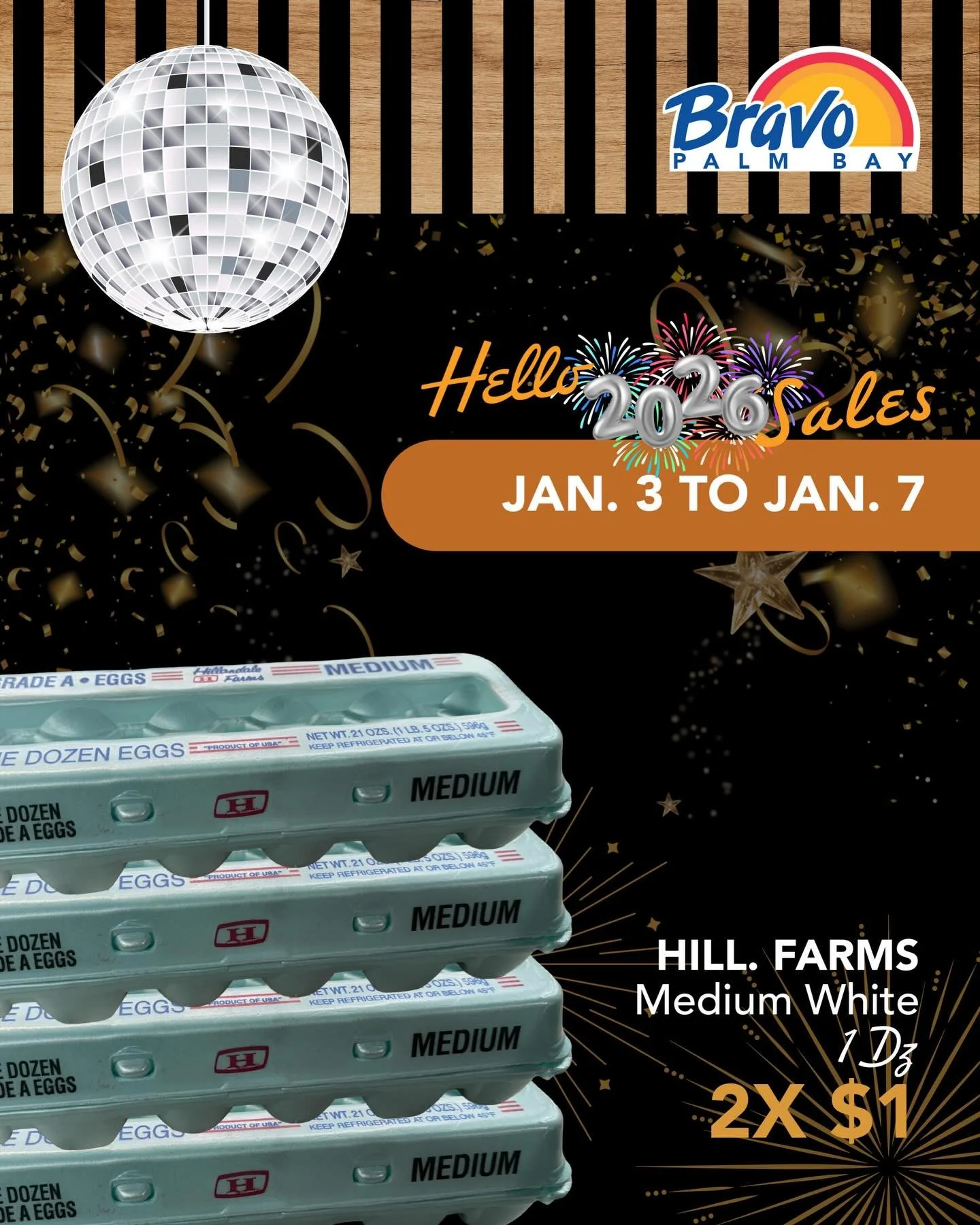 🎇 HAPPY 2026 SALES 🎆
Now&rsquo;s the perfect time to treat yourself to some unbeatable prices! Swing by our store and snag this amazing deal on Medium White 1 Dozen Eggs.

🛒🛒🛒🛒🛒🛒🛒

🎇 VENTAS DE FELIZ 2026 🎆
&iexcl;Ahora es el momento perfec
