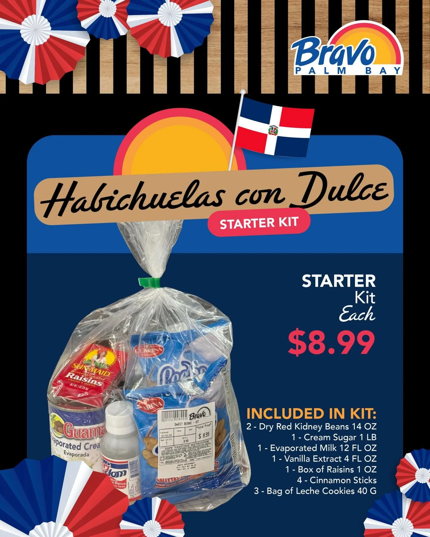 HABICHUELAS CON DULCE 🇩🇴
It&rsquo;s time to do some traditions the Dominican way, we have created a starter kit to create your own at home, pass by to get yours.

📍2517 Palm Bay Road NE, Palm Bay FL
☎️ (321) 837-1112

🛒🛒🛒🛒🛒🛒🛒

HABICHUELAS C