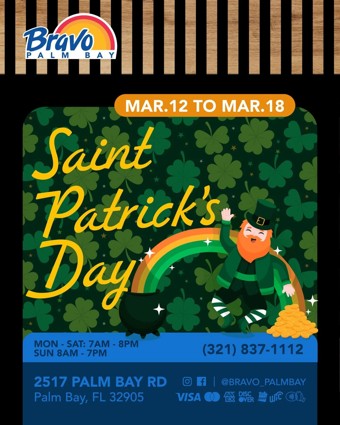 SAINT PATRICK&rsquo;S DAY SALES ☘️🌈
It&rsquo;s time to get all lucky with these savings that will make you feel like you found your pot of gold at the end of the rainbow.

From Mar. 12th to Mar. 18th.

📍2517 Palm Bay Road NE, Palm Bay FL
☎️ (321) 8