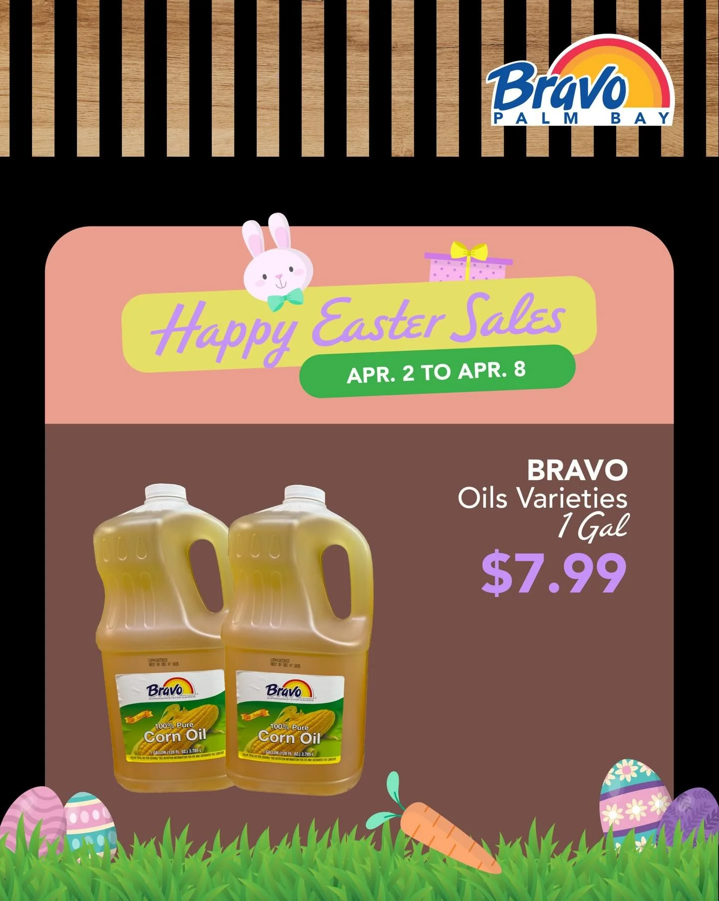 HAPPY EASTER SALE-A-BRATION 🐰🌸
Great news! We&rsquo;ve got some amazing deals on oils. Come on down to our store soon to grab these deals before they&rsquo;re all gone!
From Apr. 2nd to Apr. 8th.

🛒🛒🛒🛒🛒🛒🛒

VENTA-CELEBRACION DE PASCUA 🐰🌸
&i