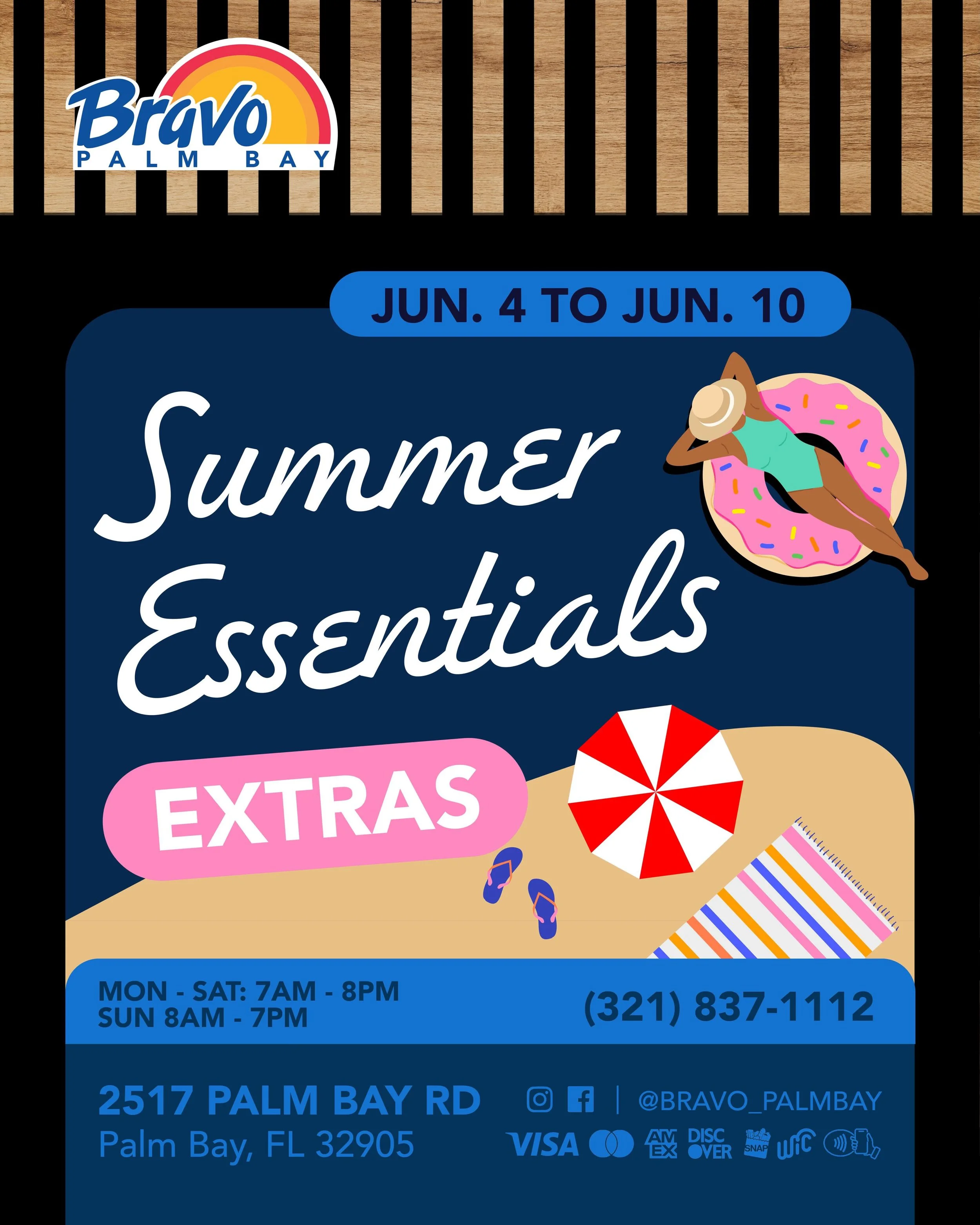 SUMMER ESSENTIALS EXTRA☀️🌴
It&rsquo;s a new week filled with new essentials sales you don&rsquo;t want to miss. Pass by our store to score amazing deals now!
From Jun. 4th to Jun. 10th

🛒🛒🛒🛒🛒🛒🛒

EXTRA ESENCIALES DE VERANO ☀️🌴
Es una nueva se