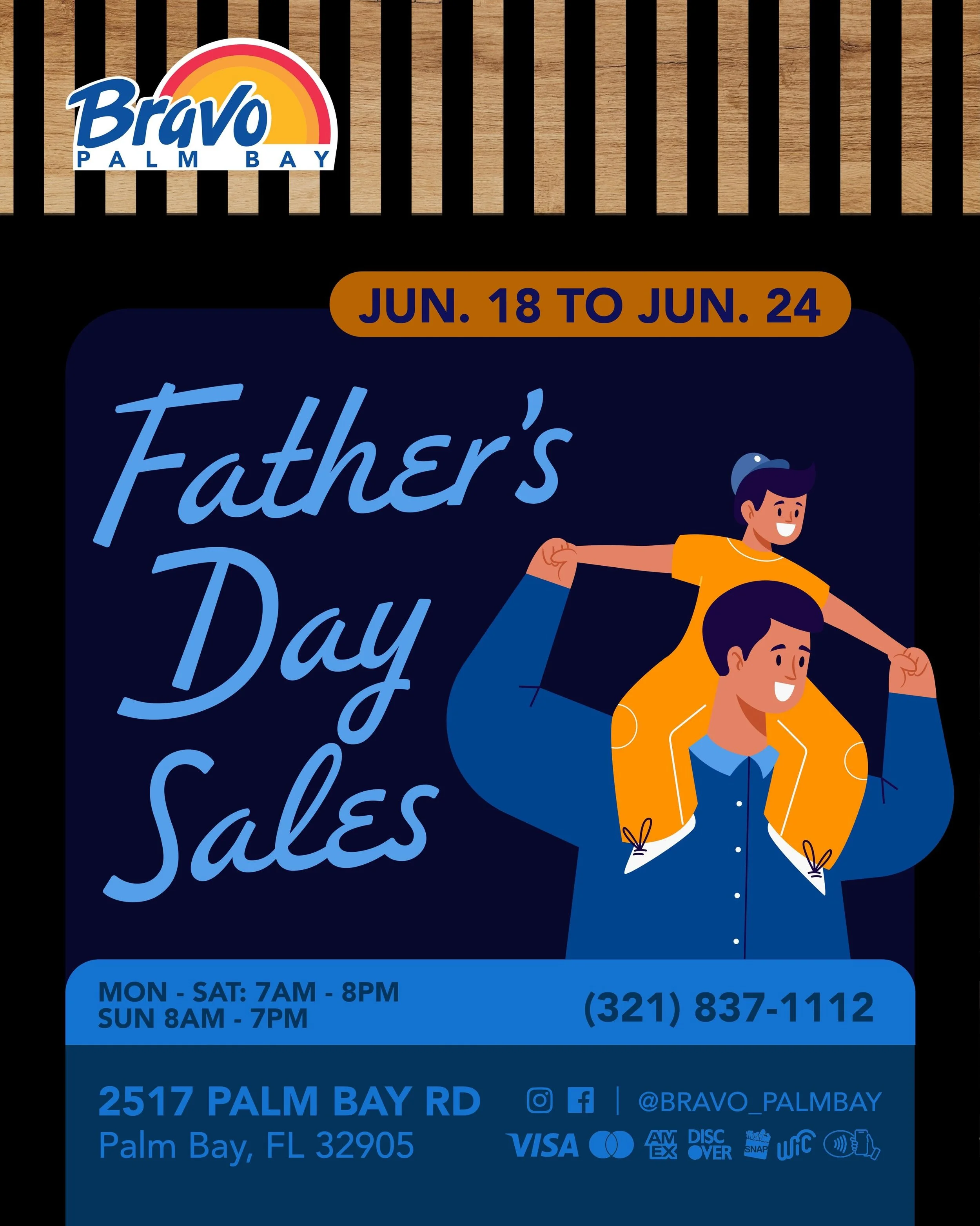 FATHER&rsquo;S DAY SALES 👨&zwj;🍼
It is time to celebrate dad with amazing meals that means so much to him! Pass by our store to score amazing deals you don&rsquo;t want to miss out.
From Jun. 18th to Jun. 24th

🛒🛒🛒🛒🛒🛒🛒

VENTAS DEL D&Iacute;A