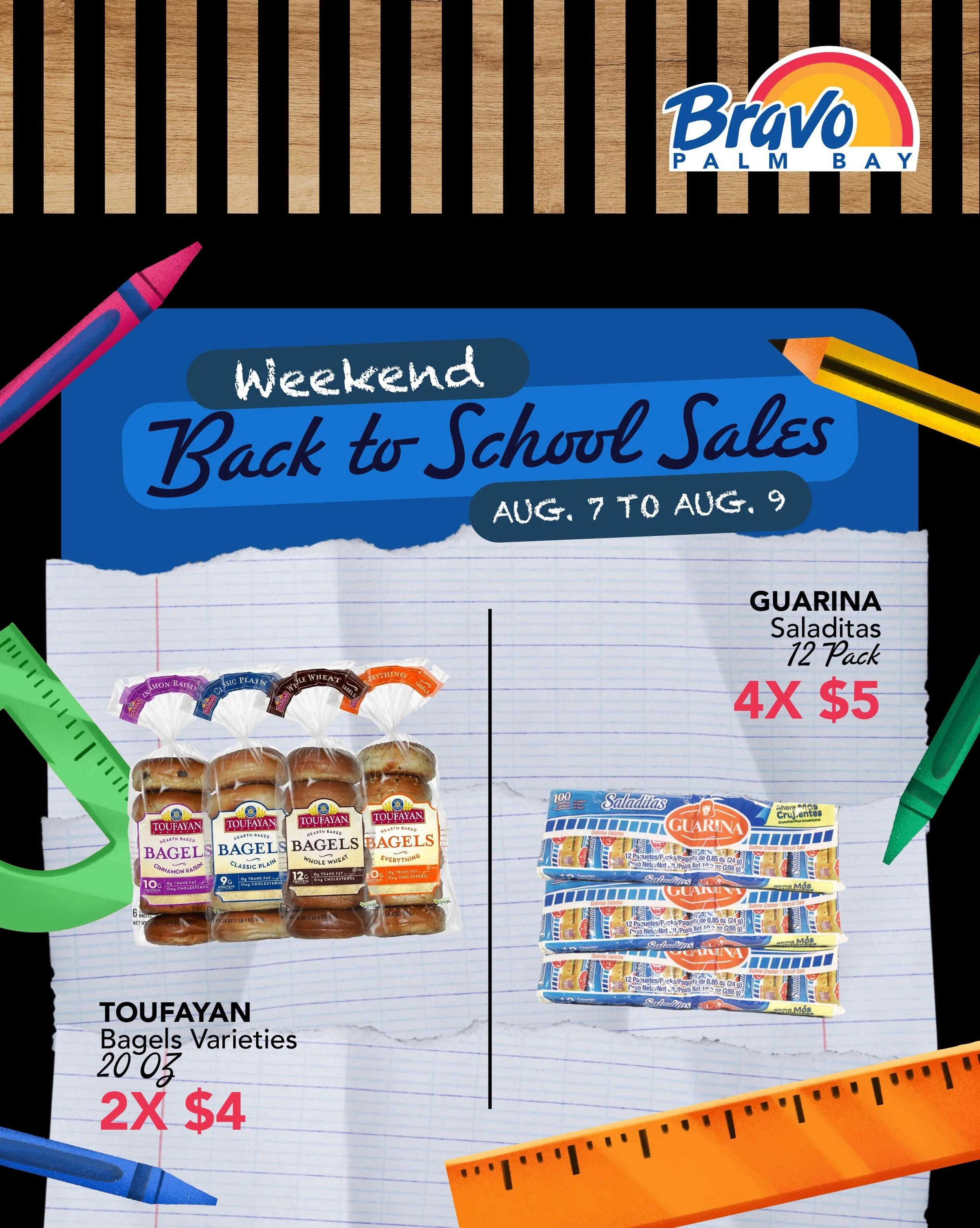 WEEKEND BACK TO SCHOOL SALES ✏️📚
It&rsquo;s the weekend &amp; we got some exciting deals you don&rsquo;t want to miss out, pass by our store to score these amazing deals!
From Aug 7th to Aug. 9th

🛒🛒🛒🛒🛒🛒🛒

FIN DE SEMANA DE VENTAS DE REGRESO A