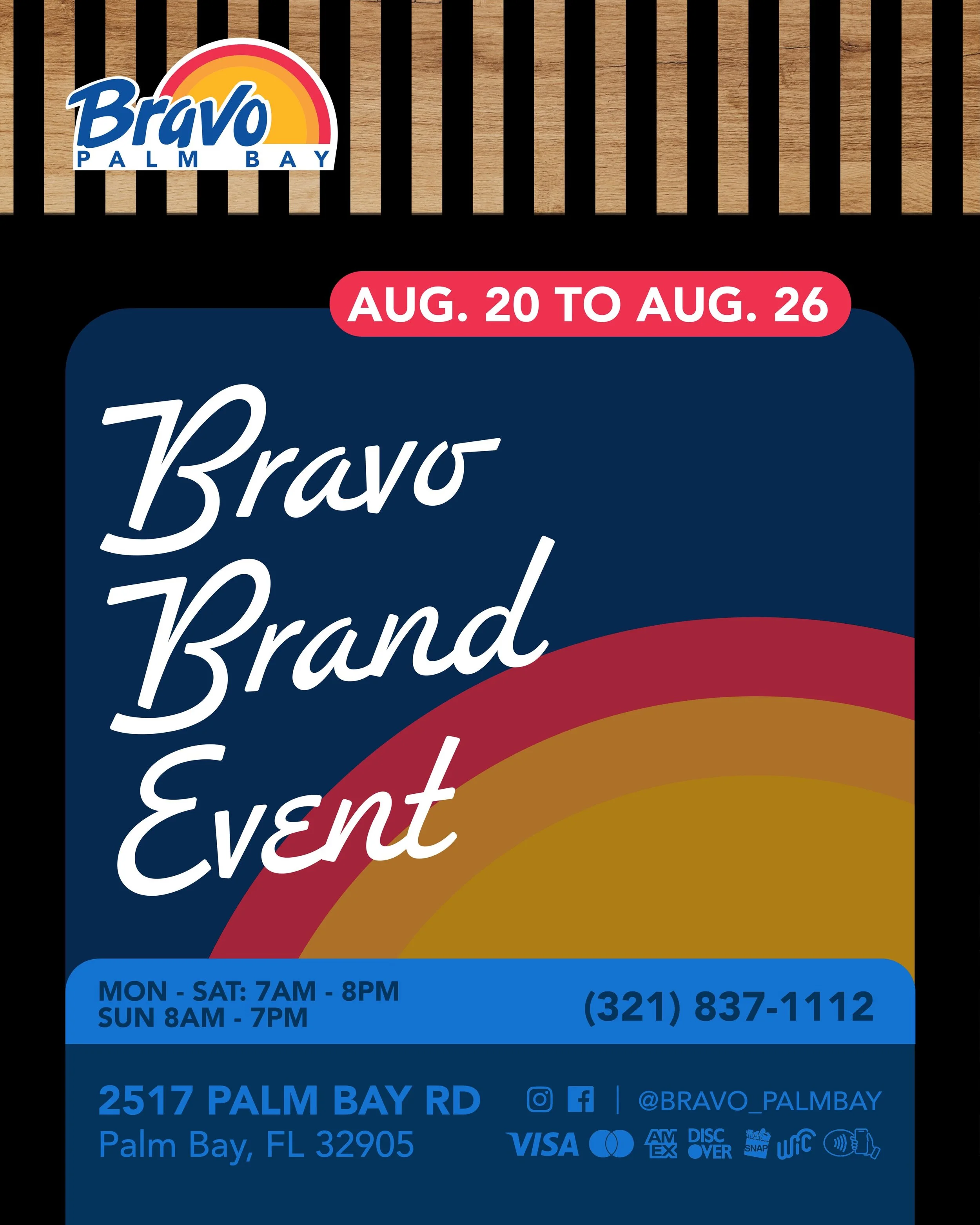 BRAVO BRAND EVENT 🛍️
It&rsquo;s time to enjoy exclusive deals you don&rsquo;t want to miss out from our dedicated brand line items &amp; many more, pass by our store to collect amazing deals.
From Aug 20th to Aug. 26th

🛒🛒🛒🛒🛒🛒🛒

VENTAS DE MAR