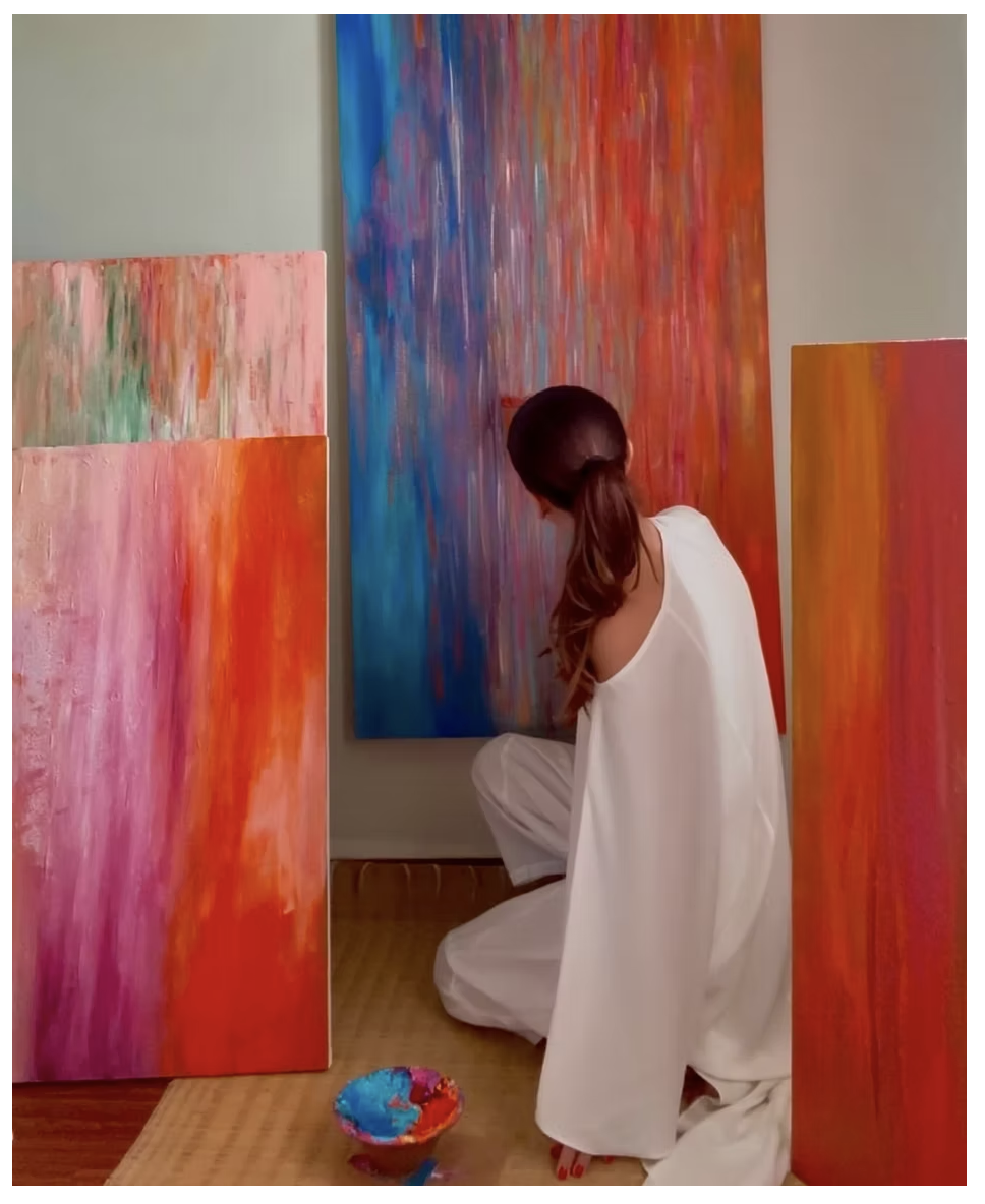 In her painting Studio