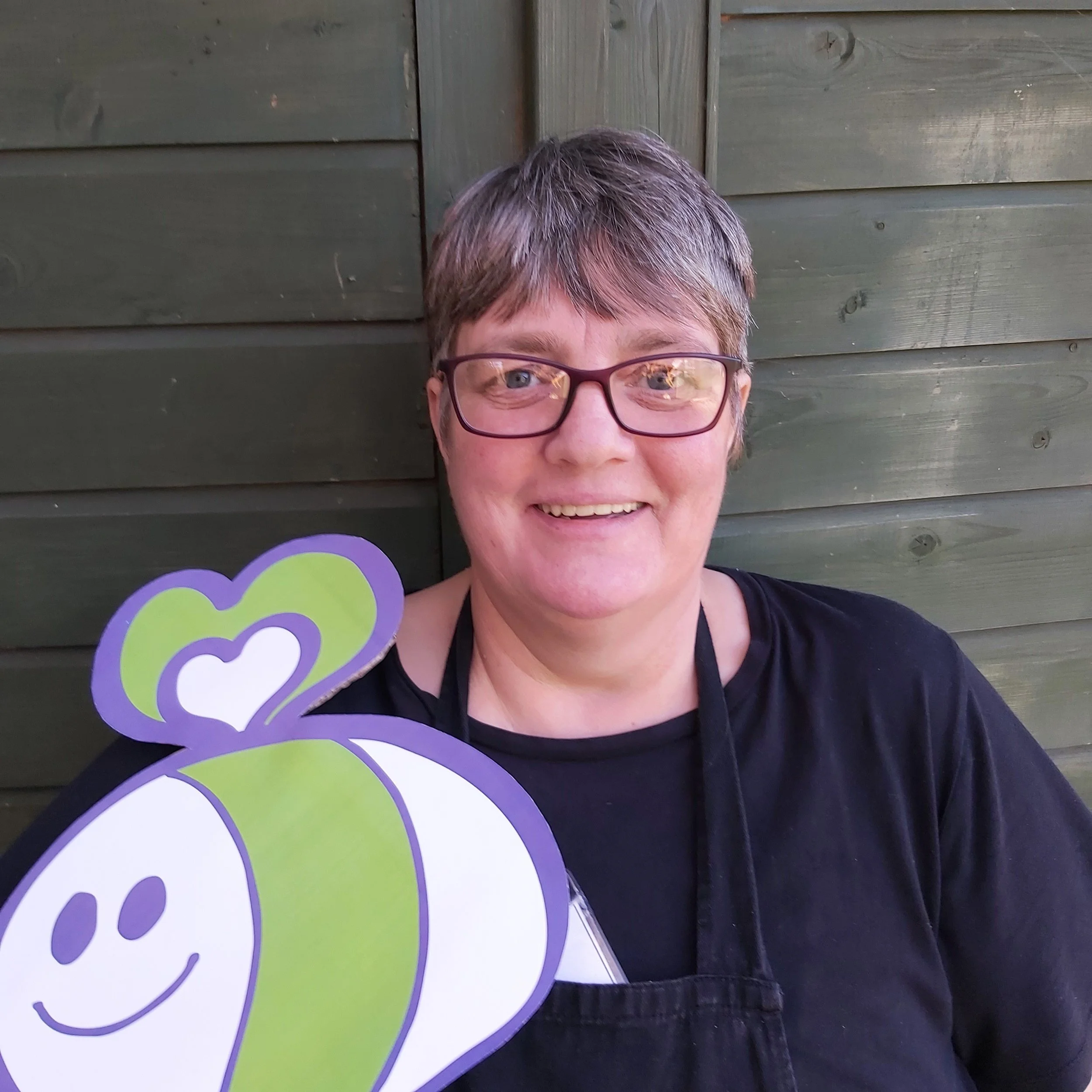 Sharon holding the GL11 Bee