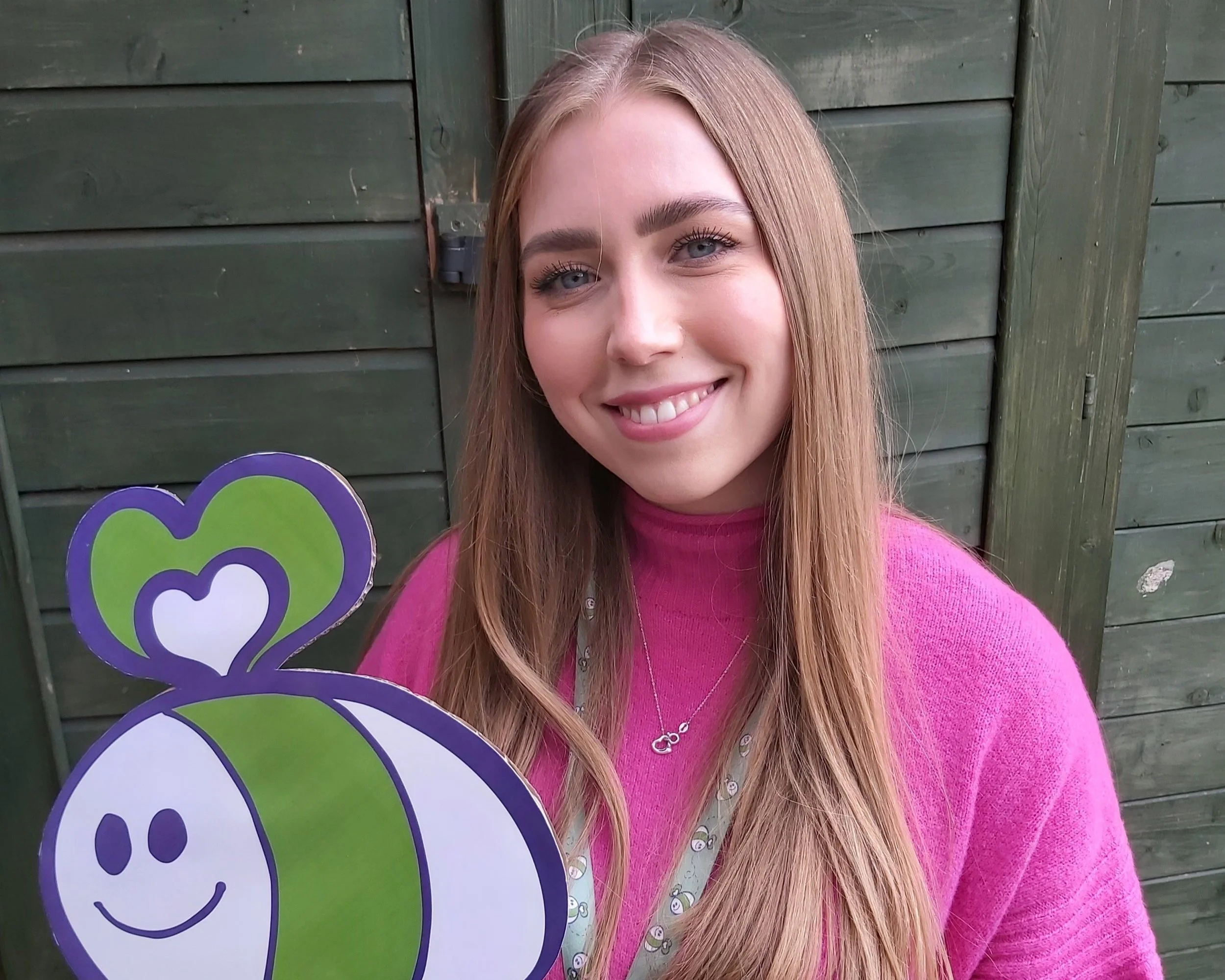 Jess with GL11 Bee Logo