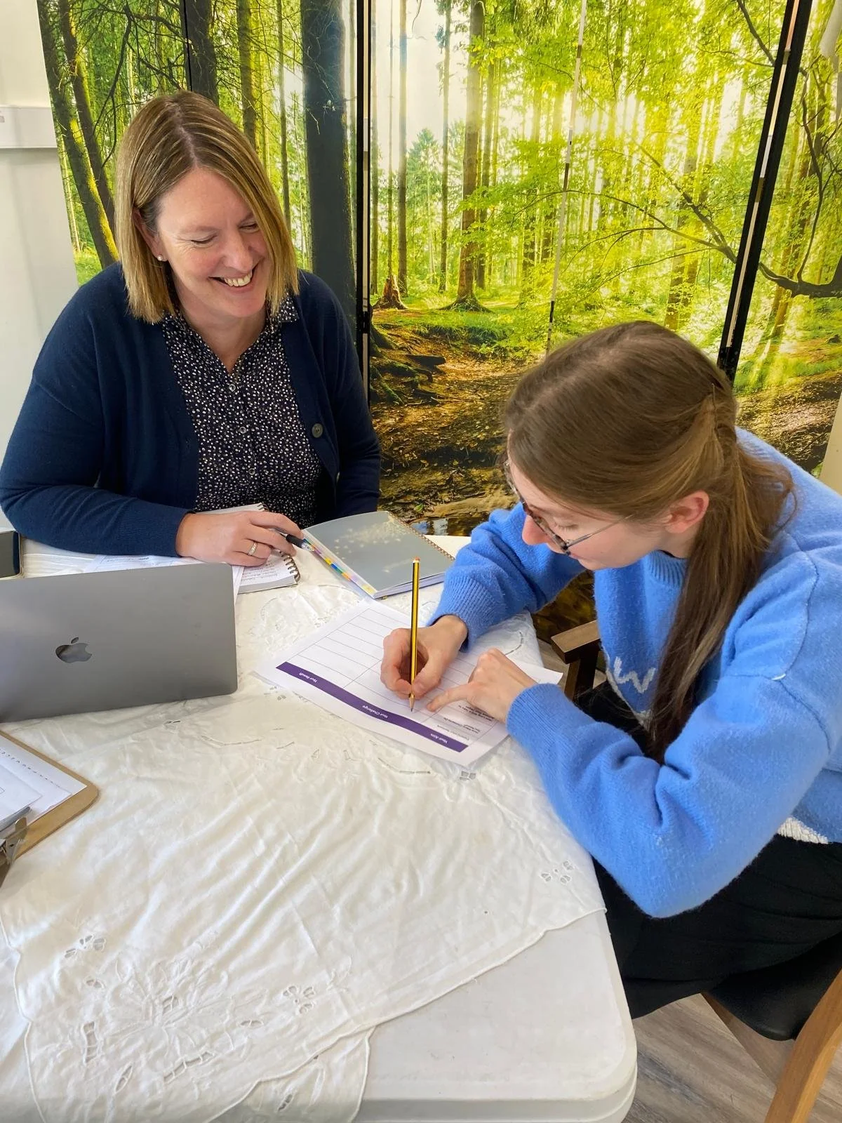 A person receiving advice at Careers Cafe
