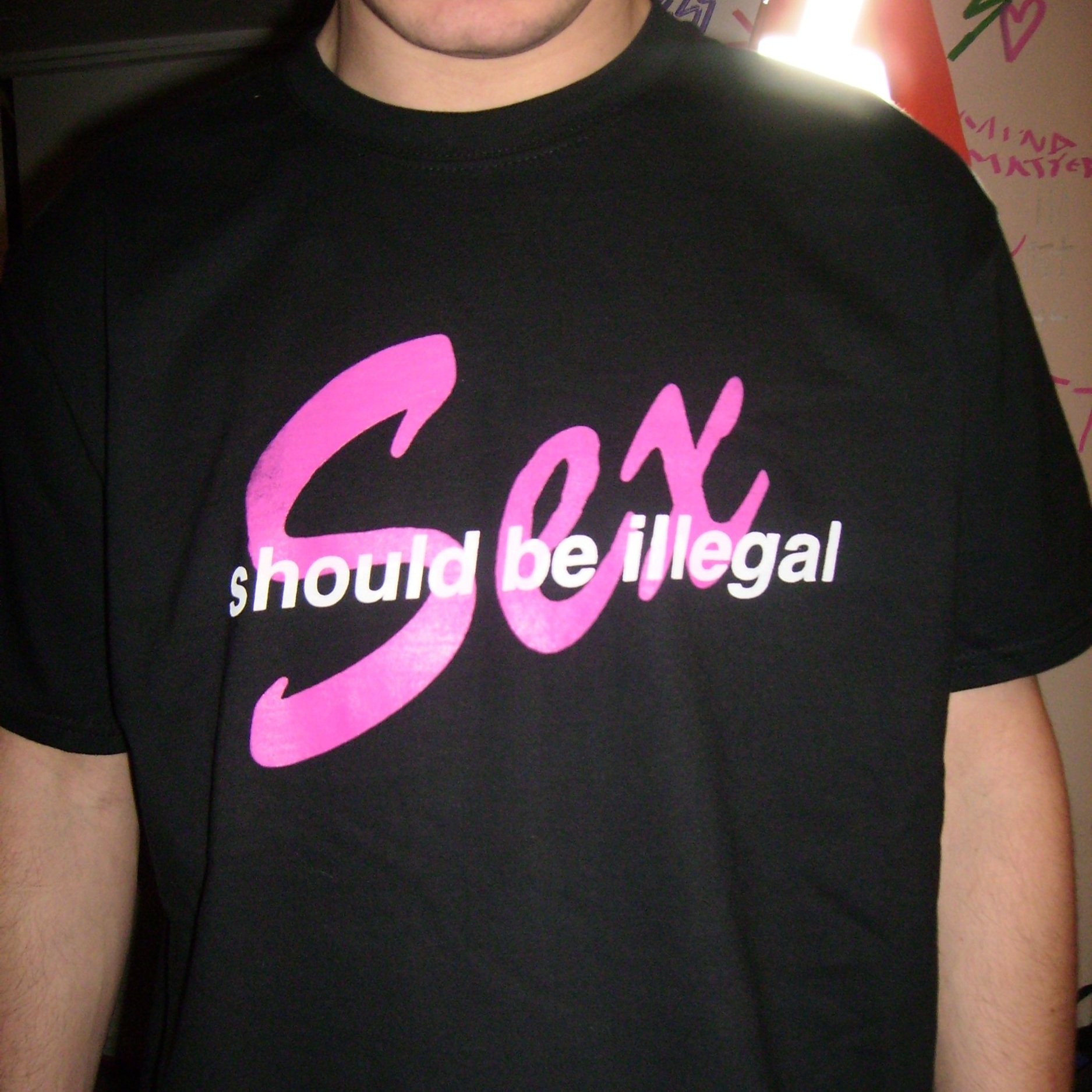 SEX SHOULD BE ILLEGAL BLACK TEE