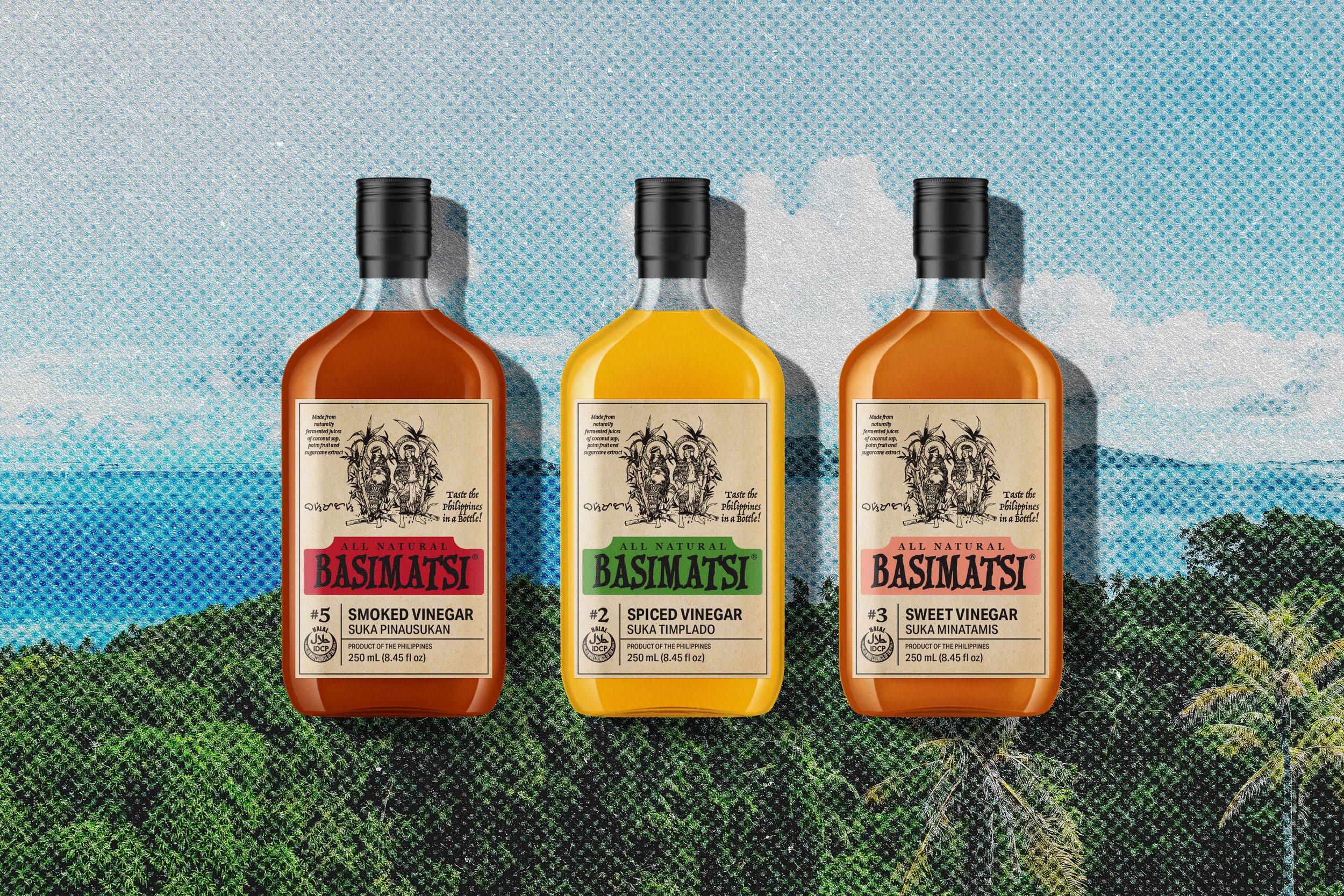 Basimatsi<span>Brand identity and packaging design for a Filipino vinegar brand.