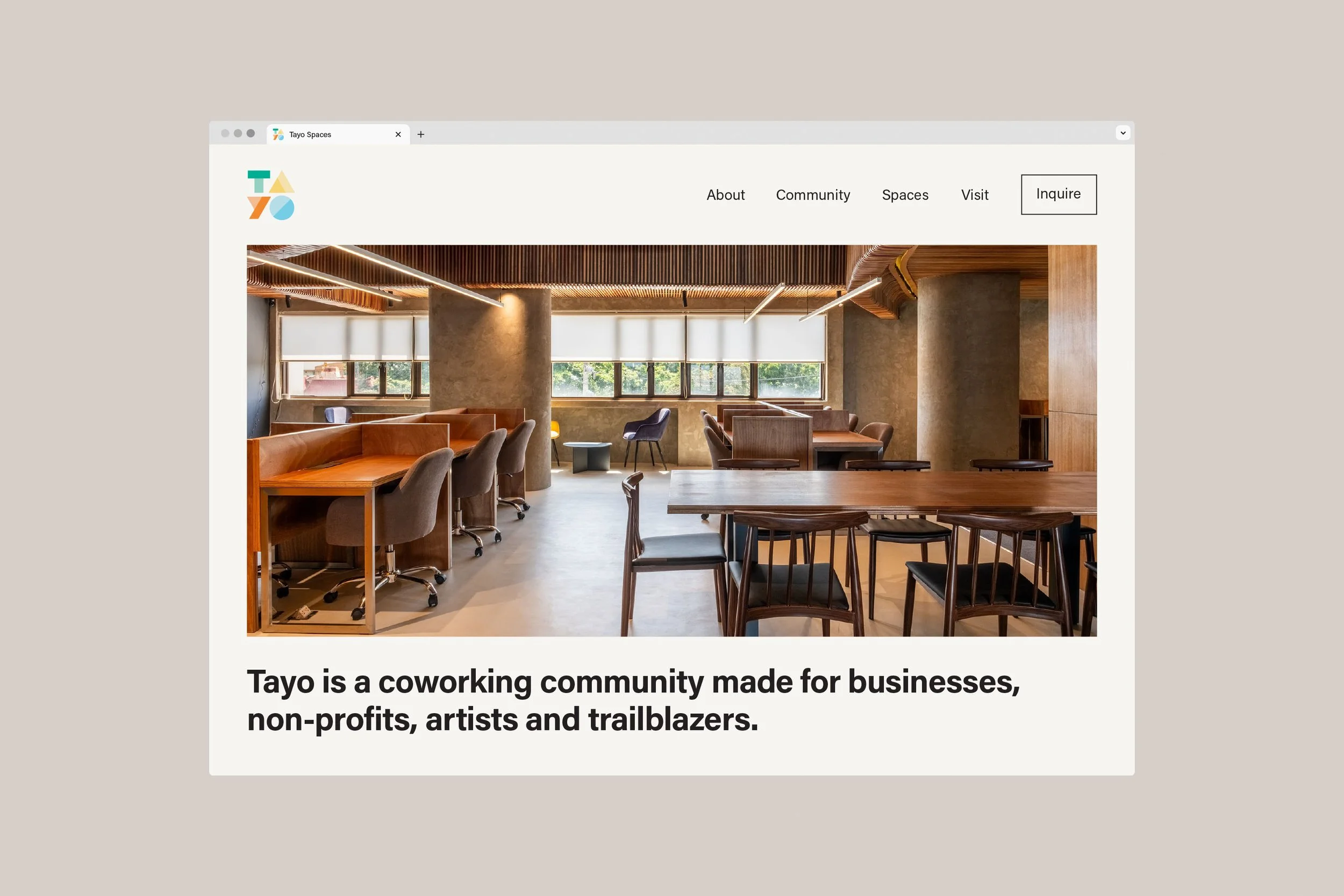 Tayo Spaces <span>By creatives. For creatives.