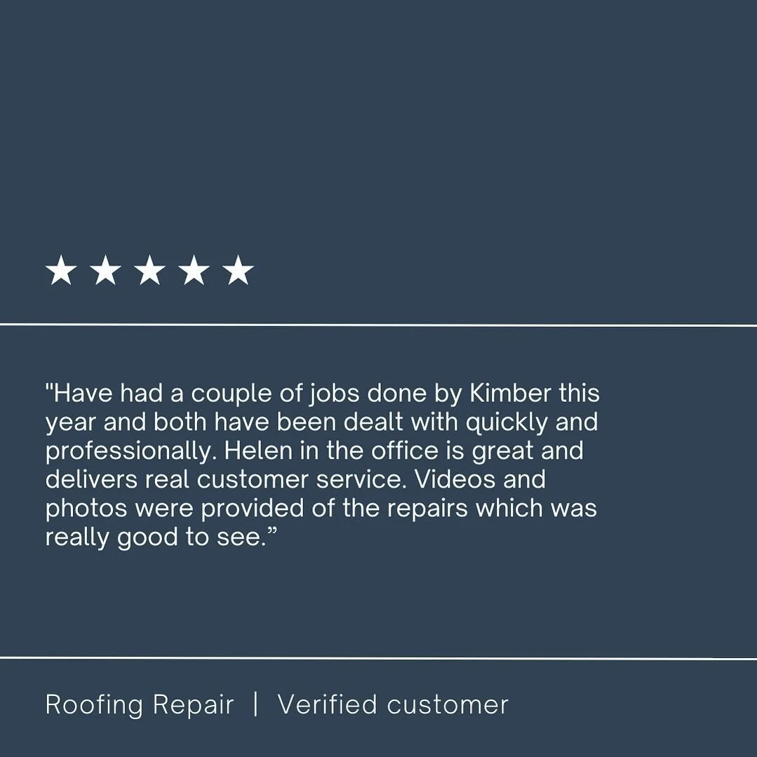 Thank you to our client for this lovely review 🙏🏻 we appreciate every one. Knowing we have provided the best service possible for our clients is at the top of our priorities.

Contact us today for your free quotation 📧 hello@kimberandsonroofing.co