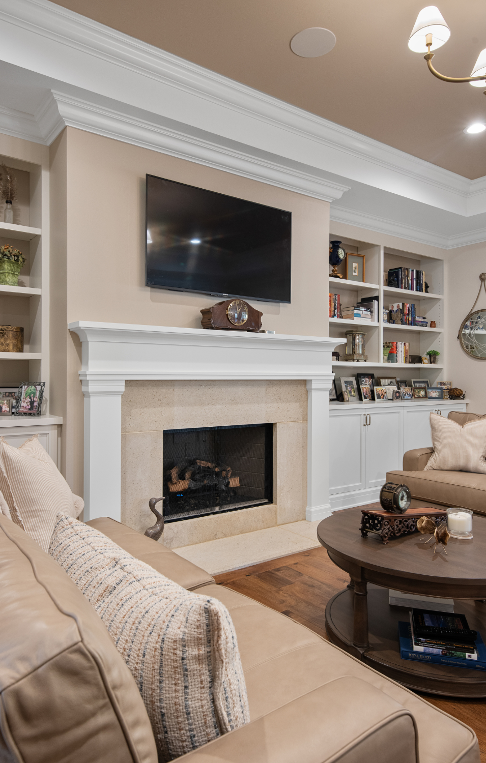 Living Room With a Fireplace Remodel