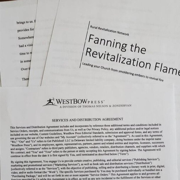&quot;Fanning The Revitalization Flame: Leading Your Church From Smoldering Embers To Revival Fire&quot;
Here we go! Hard to believe this day is closer to being a reality. My first published book. I signed the deal today.
#fanningtherevitalizationfla