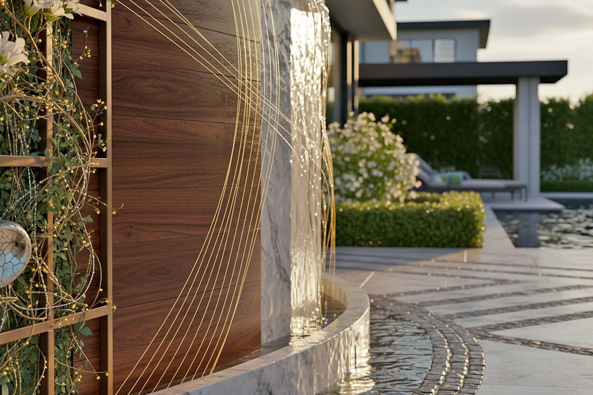 Symbiotic lines at a luxury home.