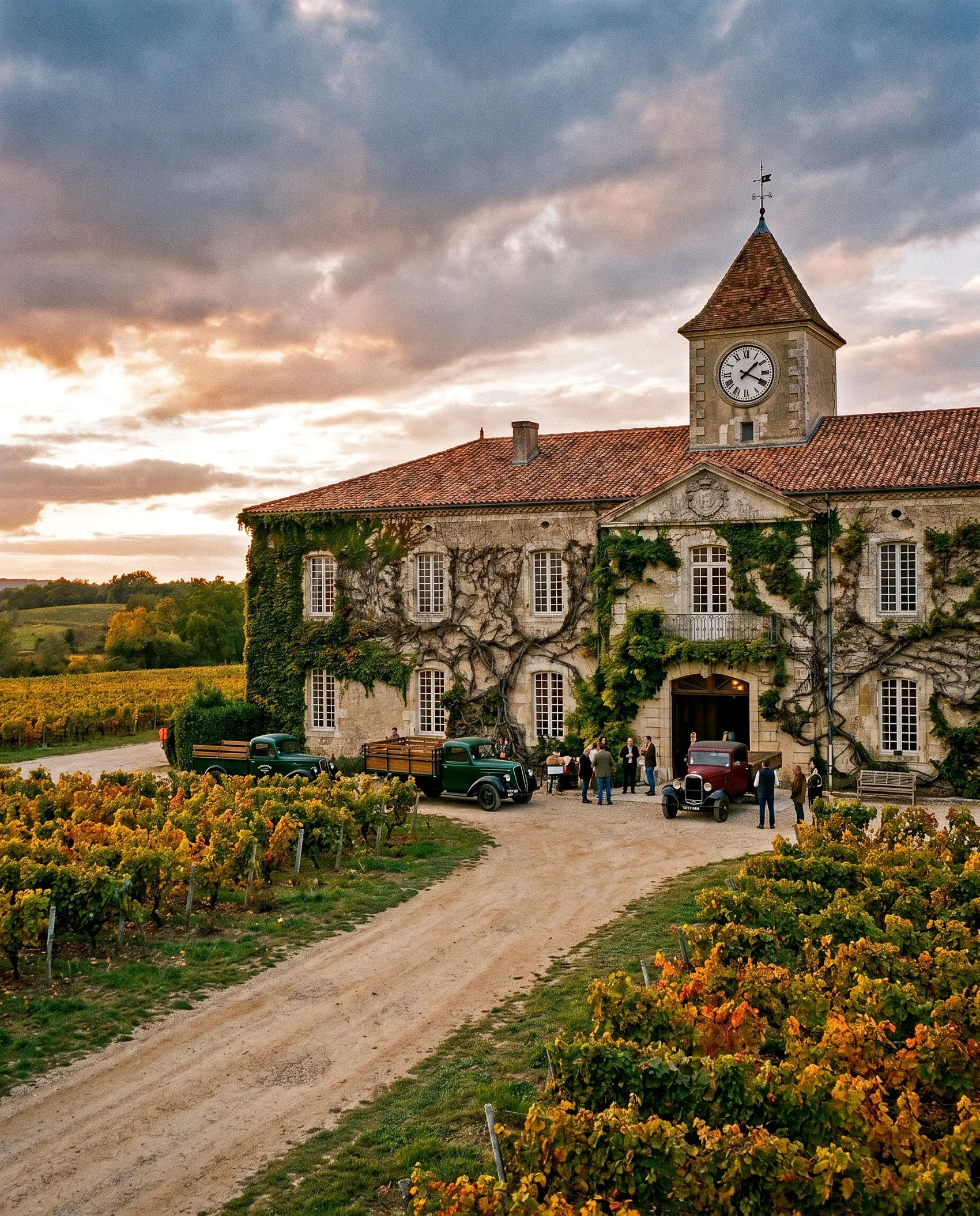 Historic winery facade.