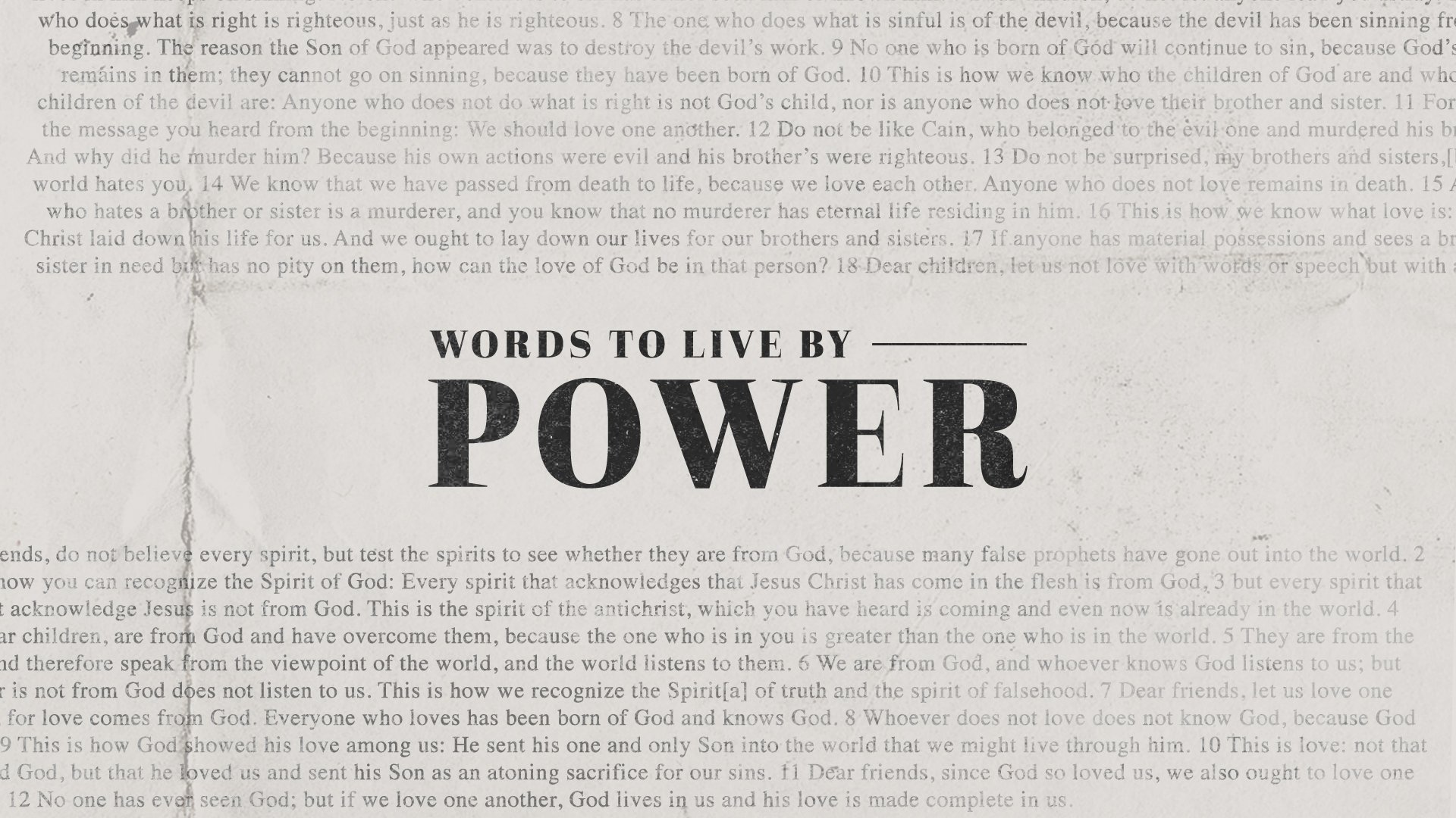 Words To Live By - Power
