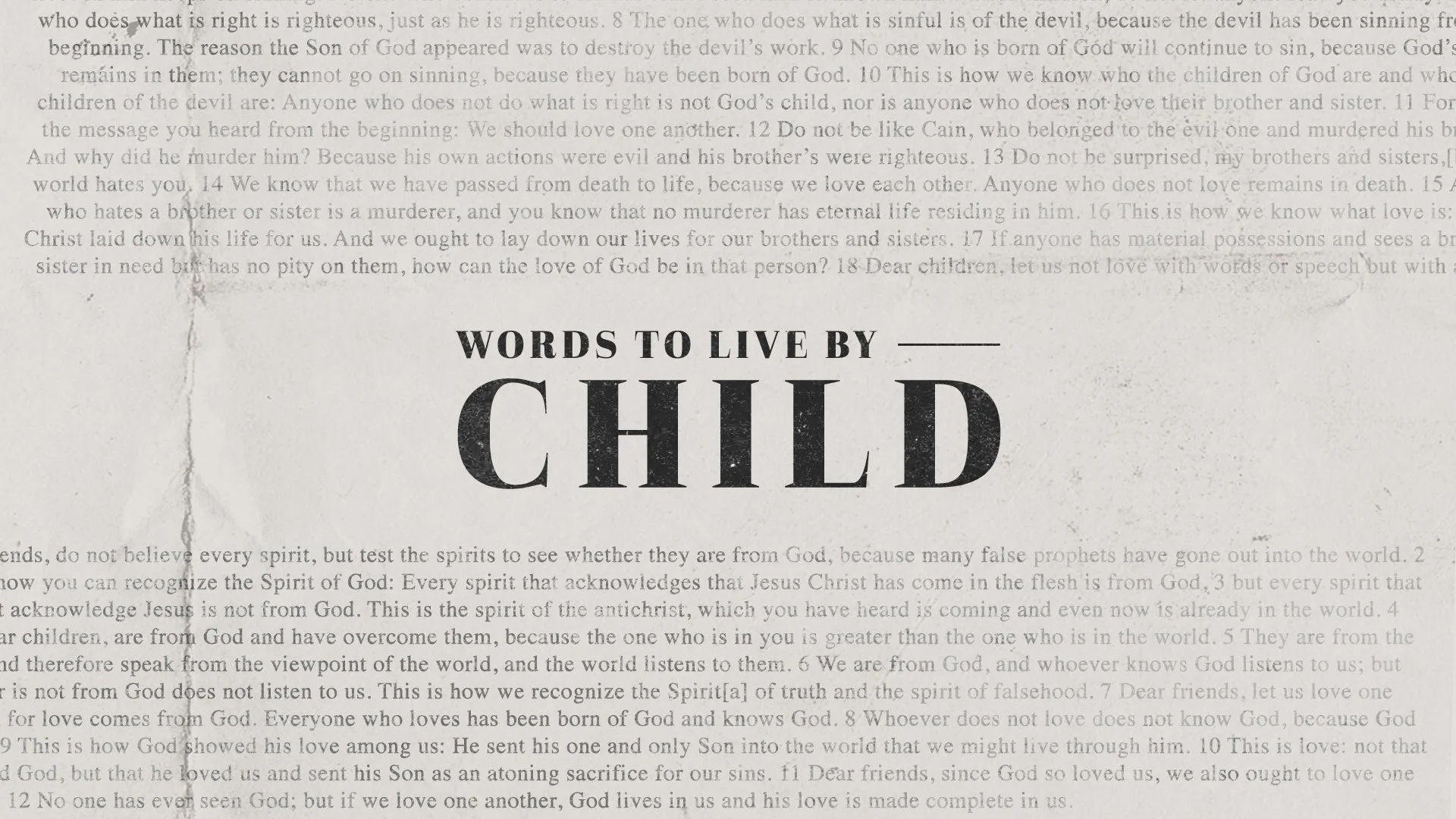 Words To Live By - Child
