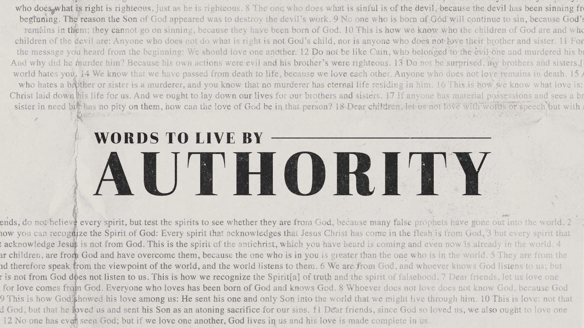 Words To Live By - Authority