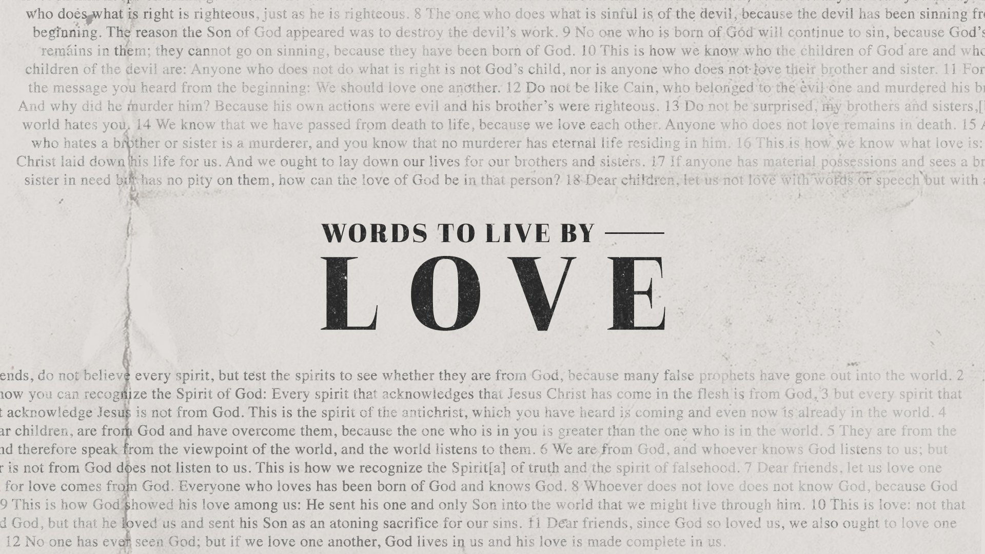 Words To Live By - Love