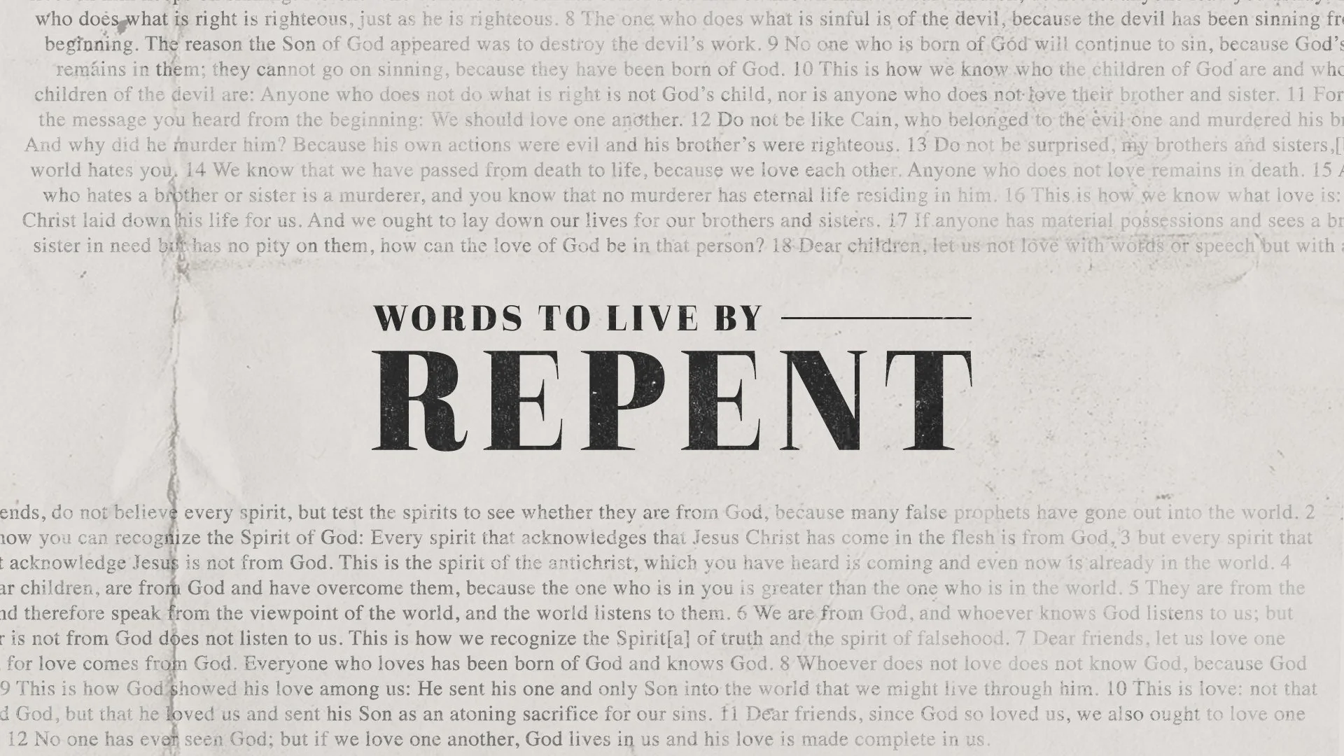 Words To Live By - Repent