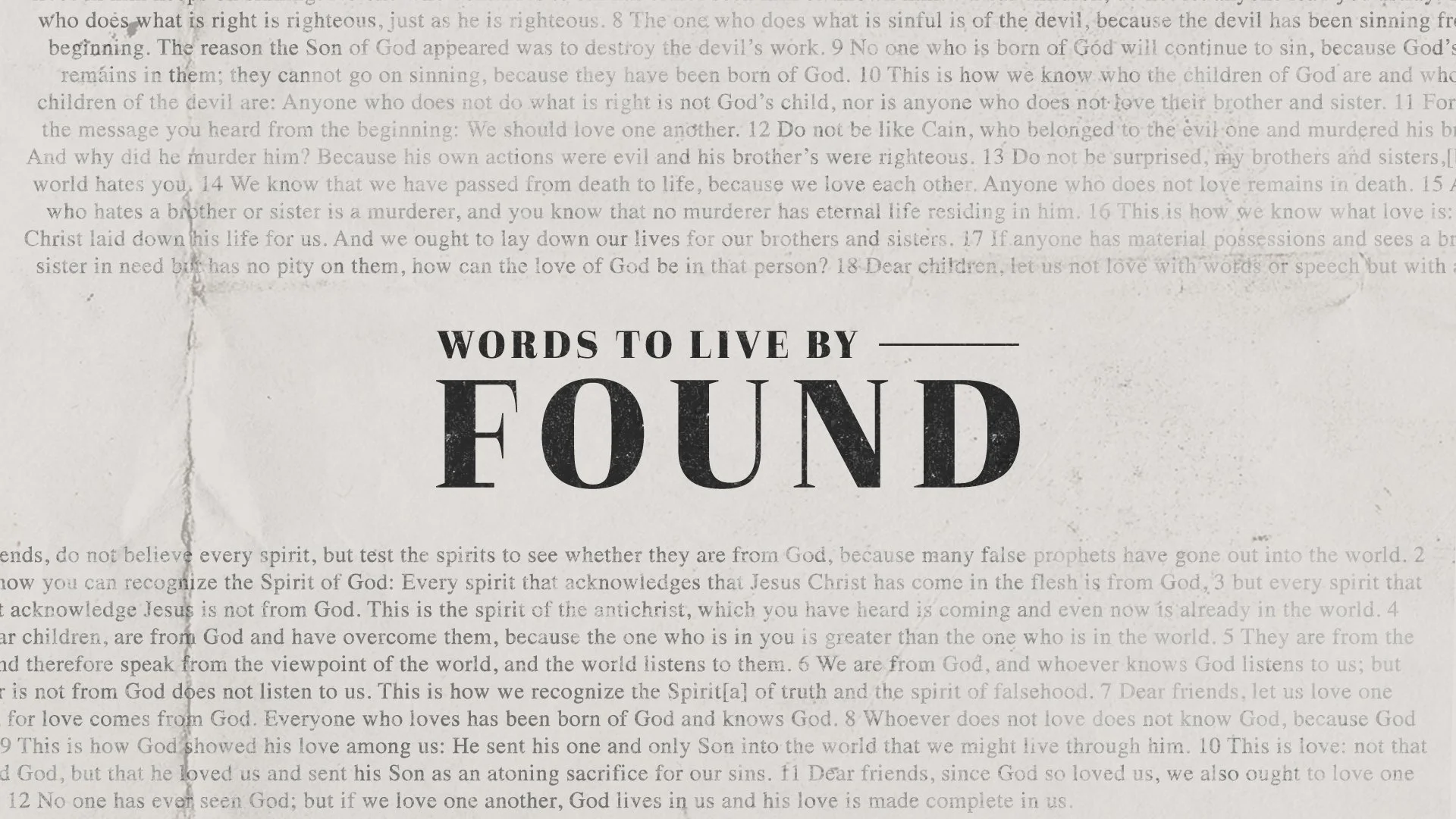 Words To Live By - Found