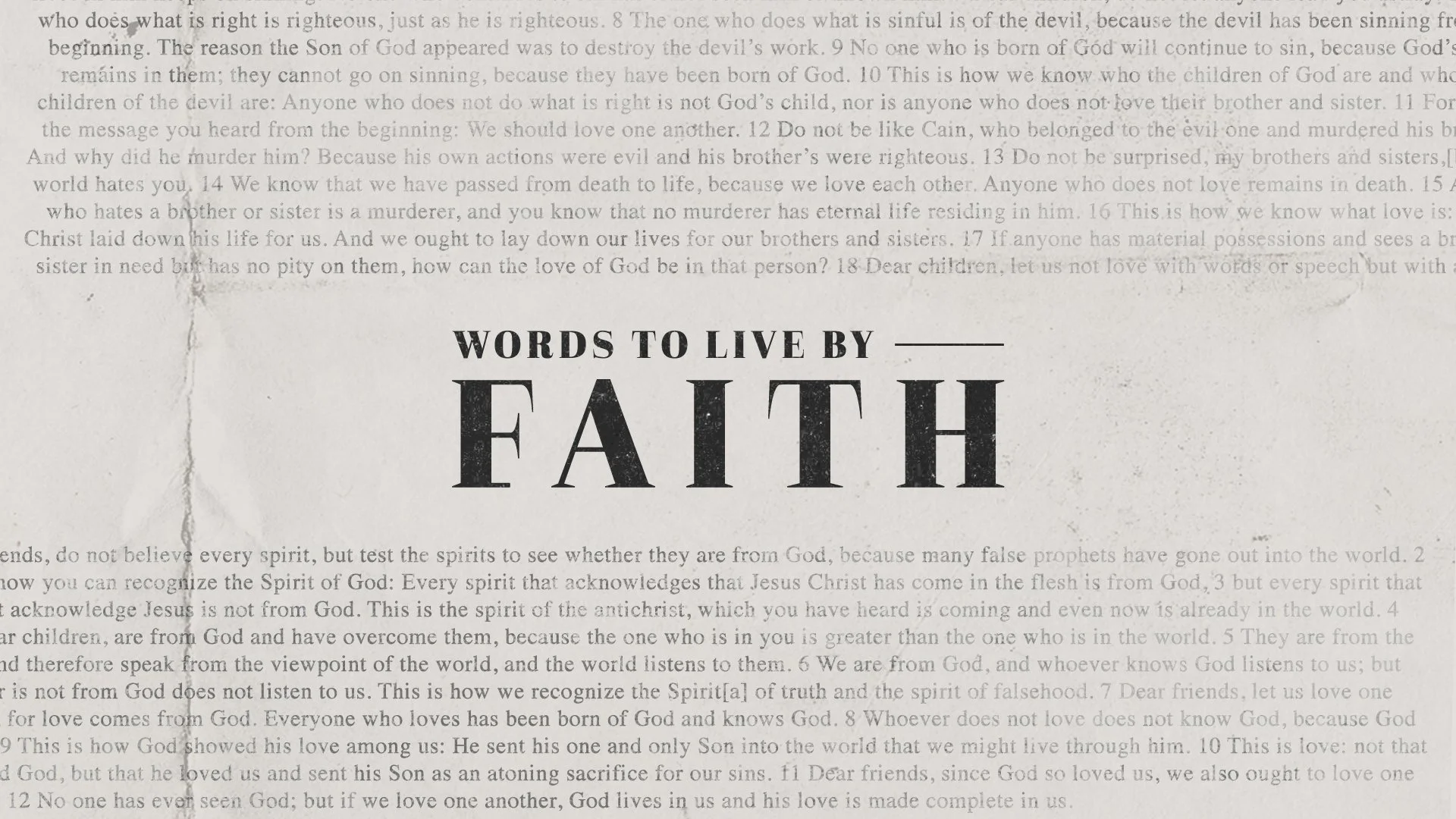 Words To Live By - Faith