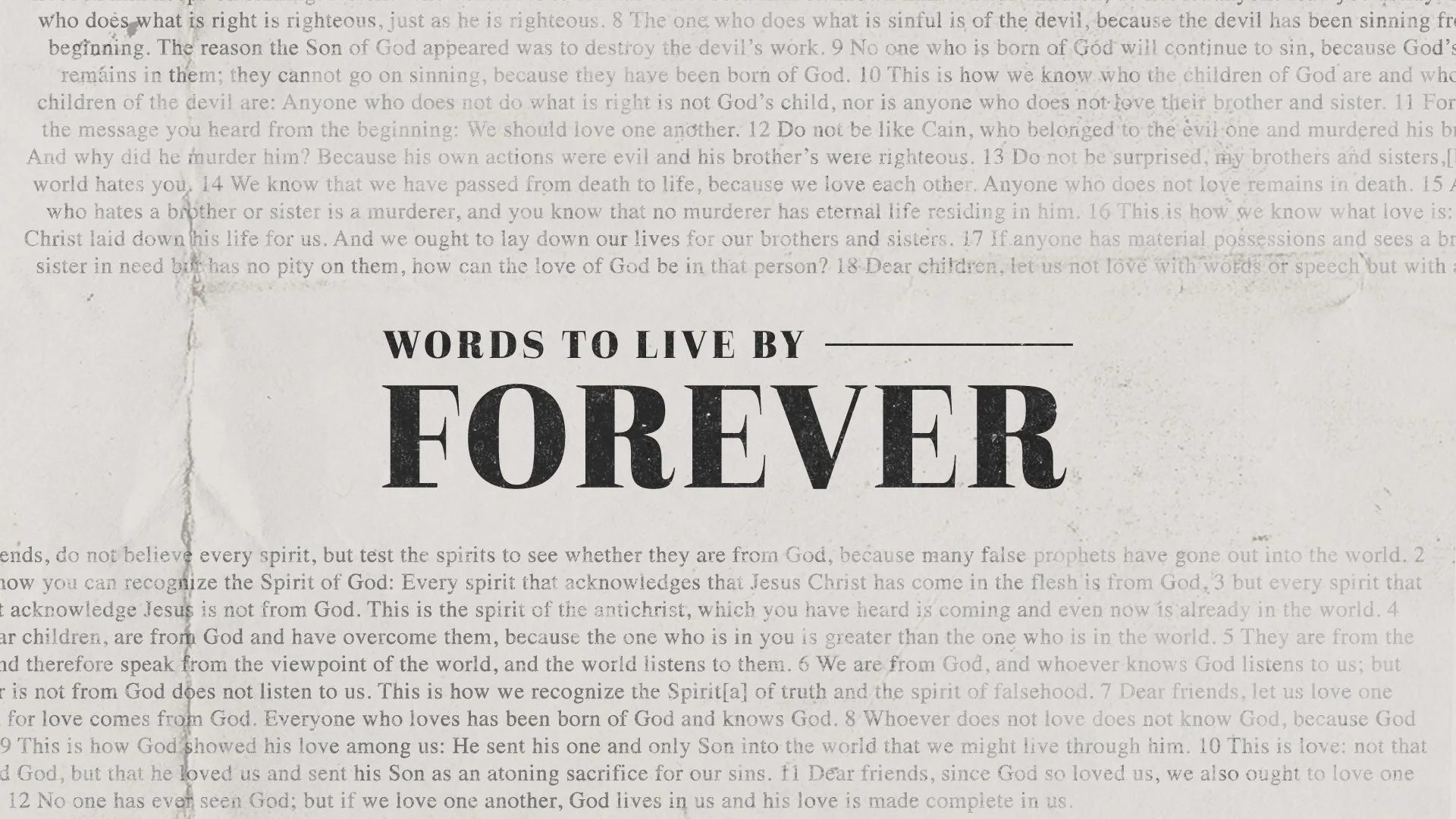 Words To Live By - Forever