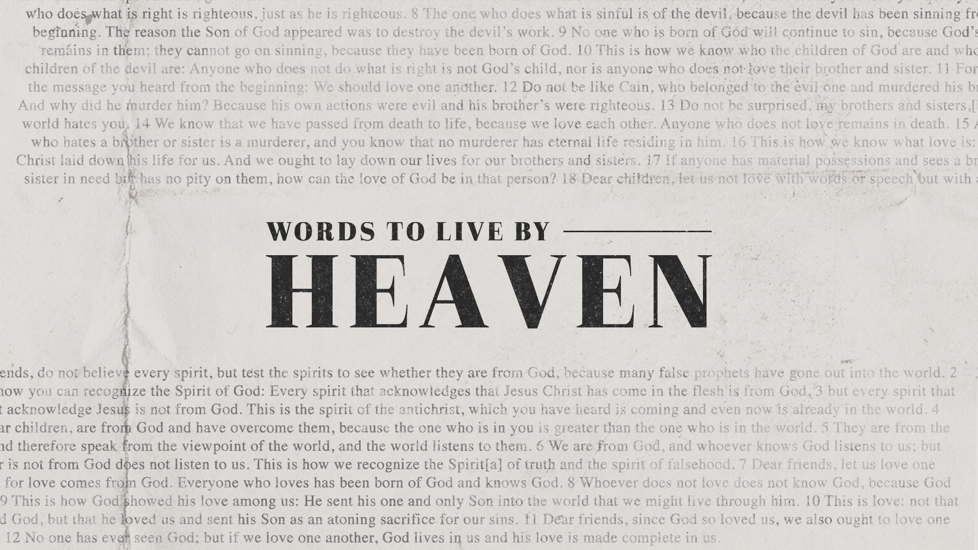 Words To Live By - Heaven