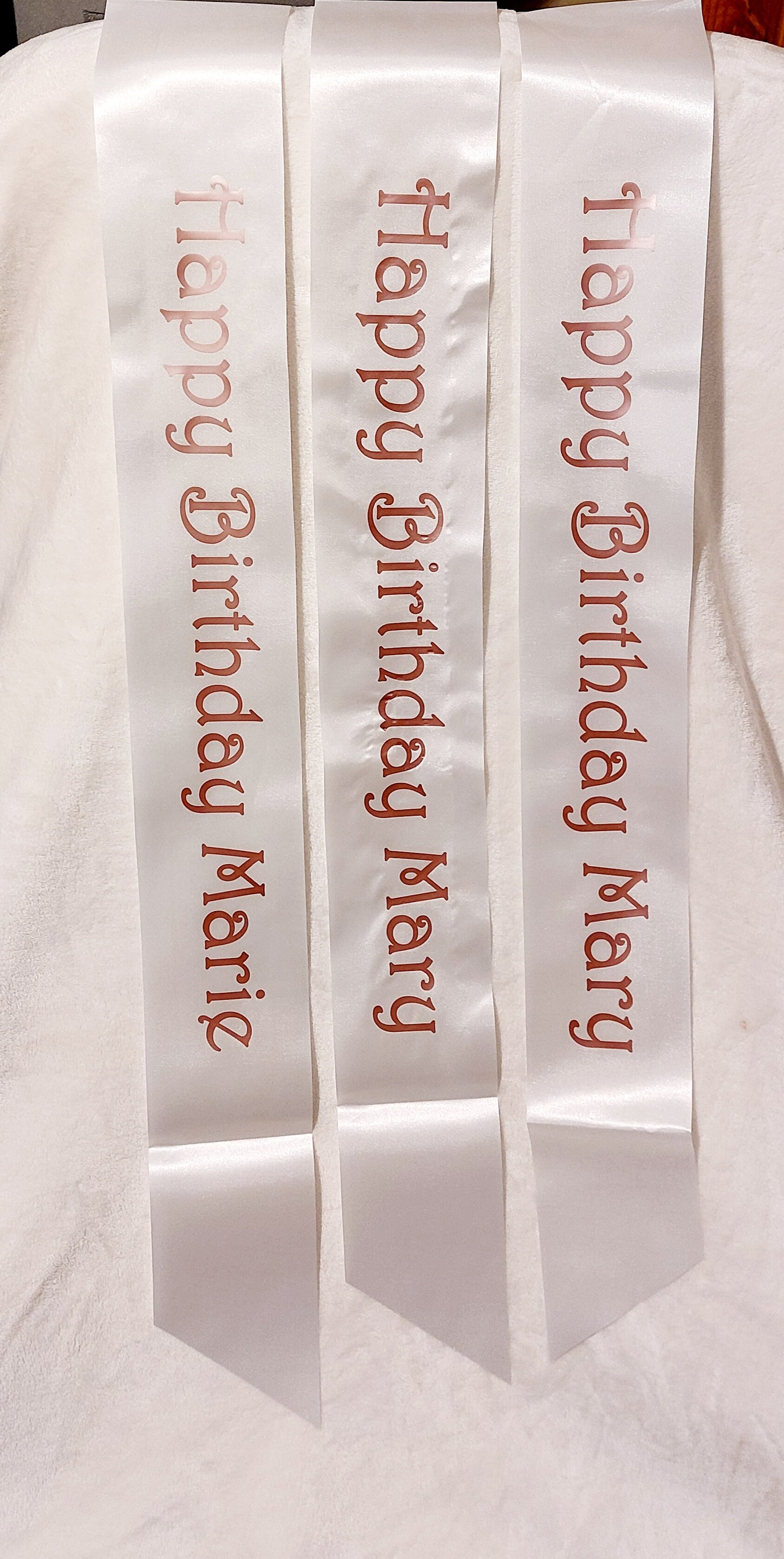 ITEM #114
€8.50 each
Personalised birthday sashes.
