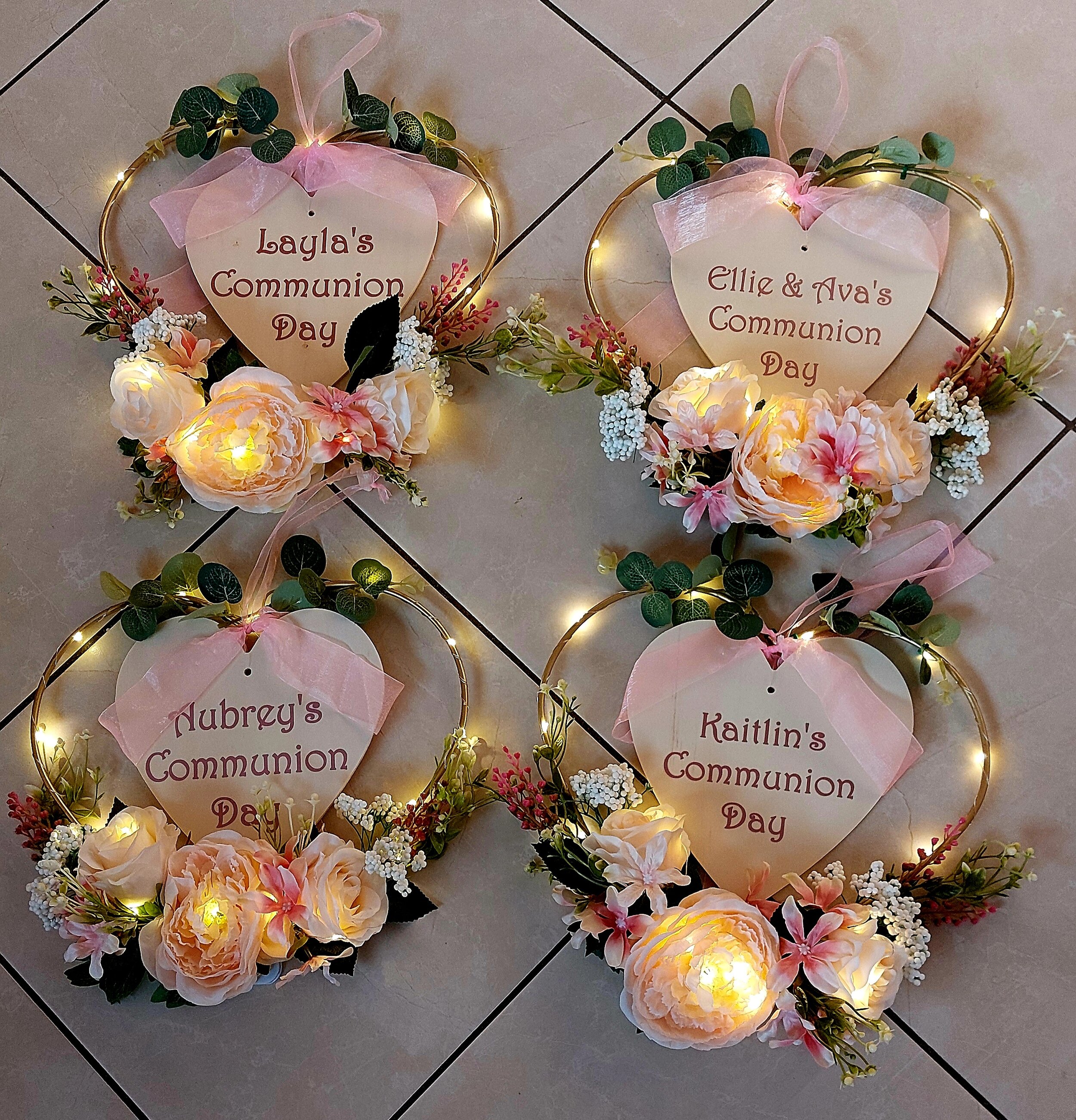 ITEM #51
€30 each
Personalised light up floral door wreath.