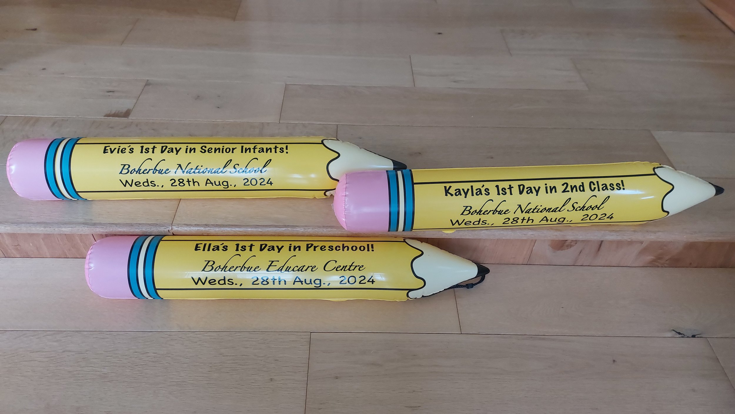 ITEM #3
€12 per pencil
Personalised pencil balloon for first day of school.