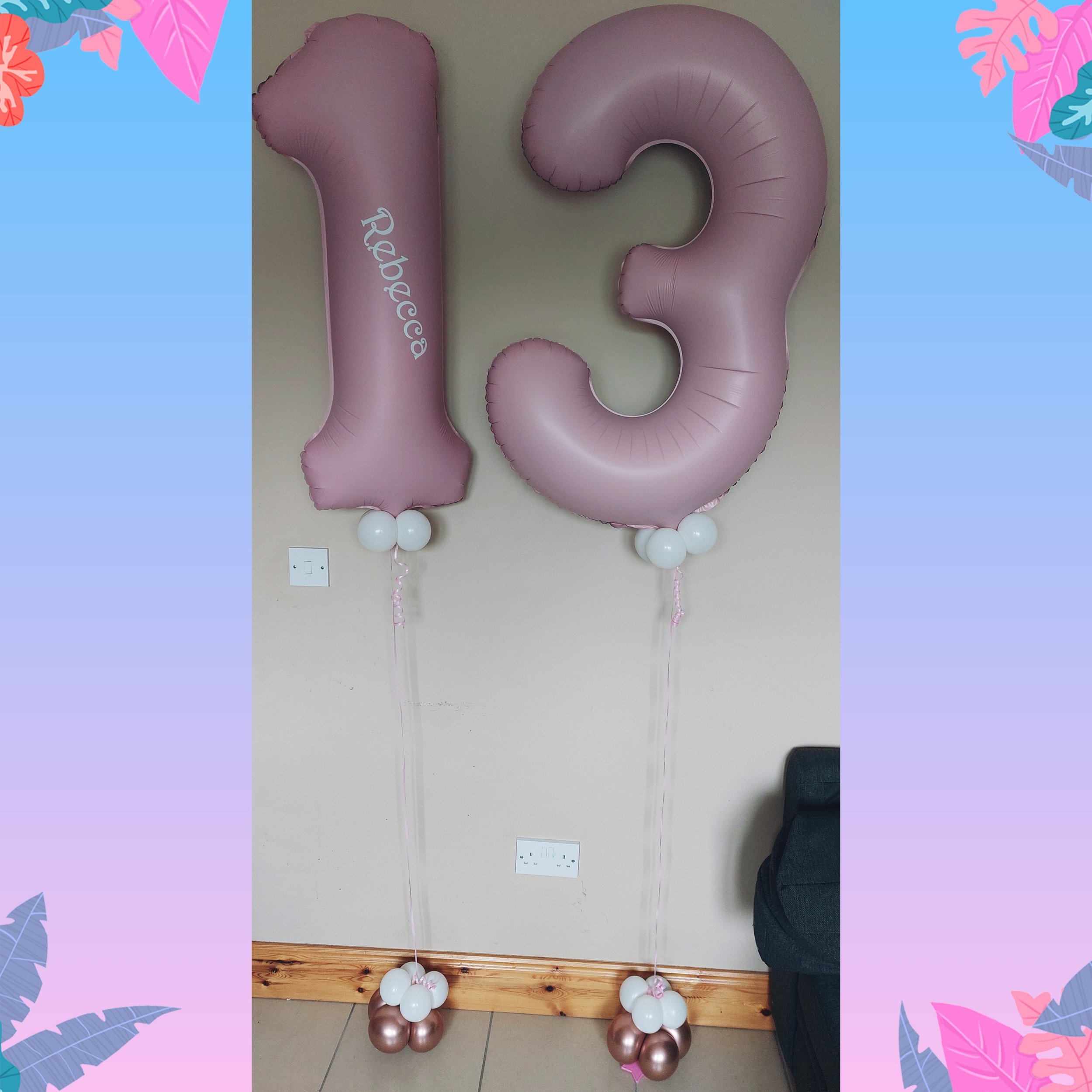 ITEM #58
€12.50 per number balloon.
Matte number balloons filled with helium.