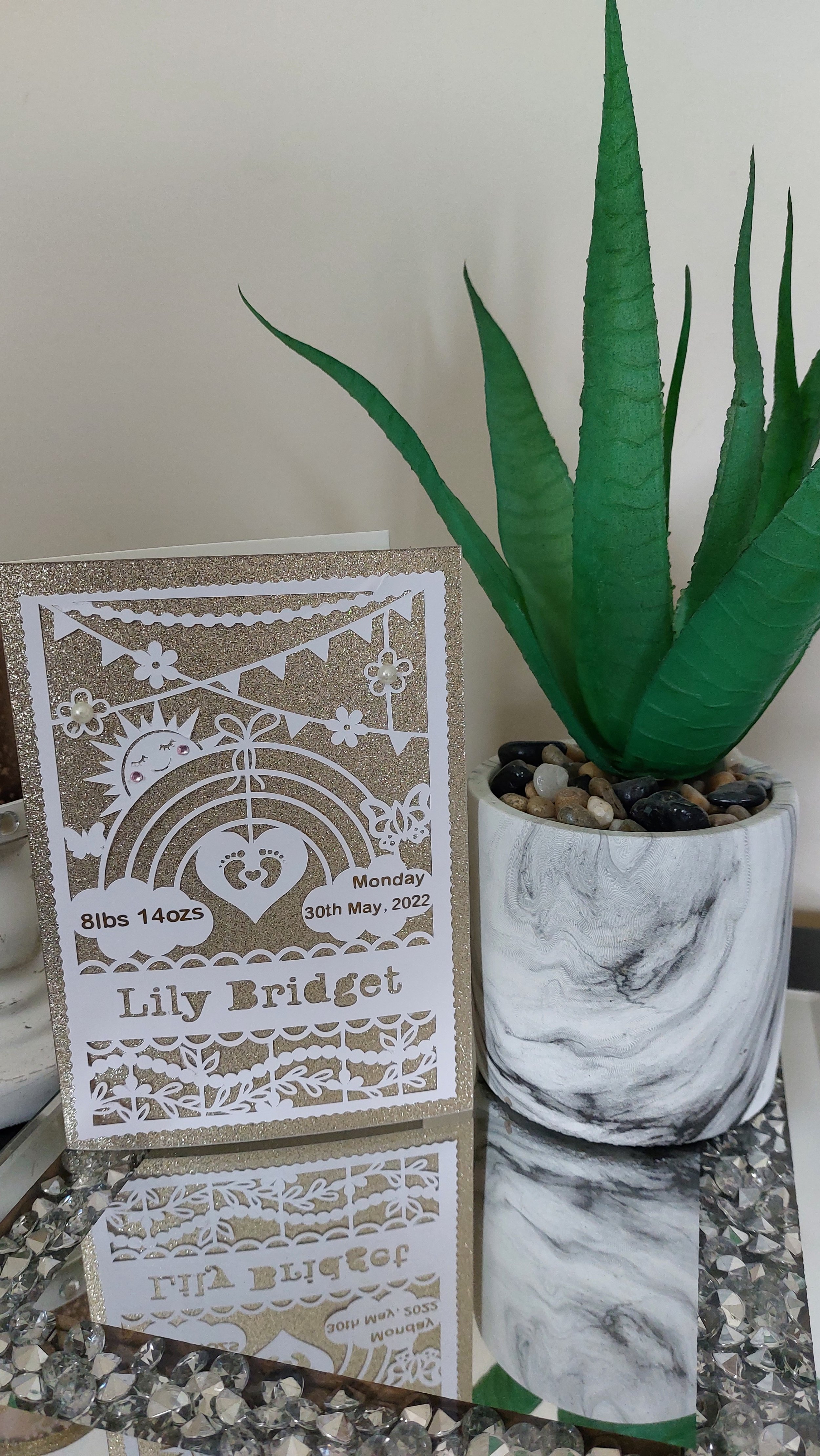 ITEM #89
€8.50
Personalised baby card with all baby's details.