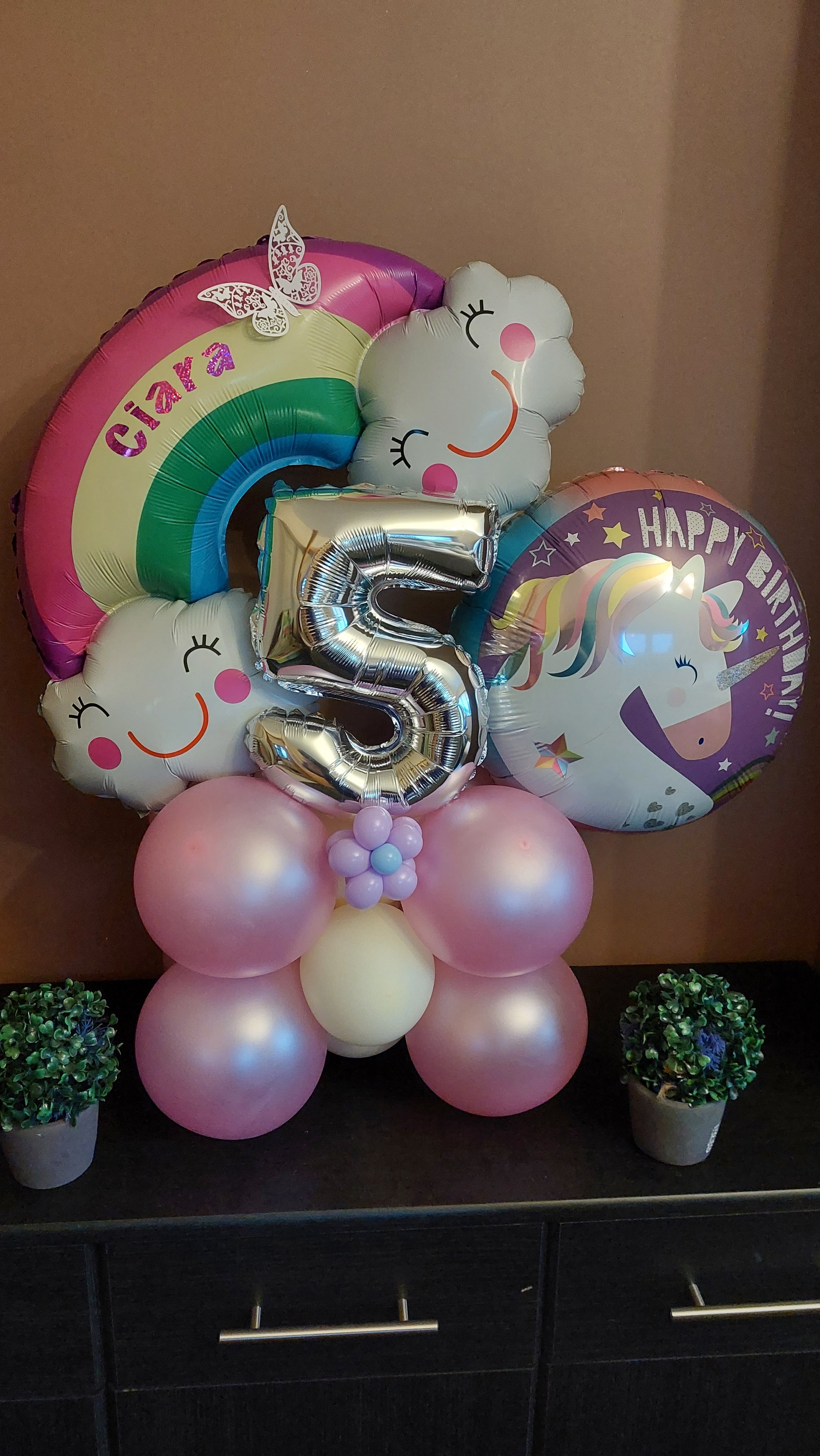 ITEM #75
€42
Personalised pastel rainbow balloon display.