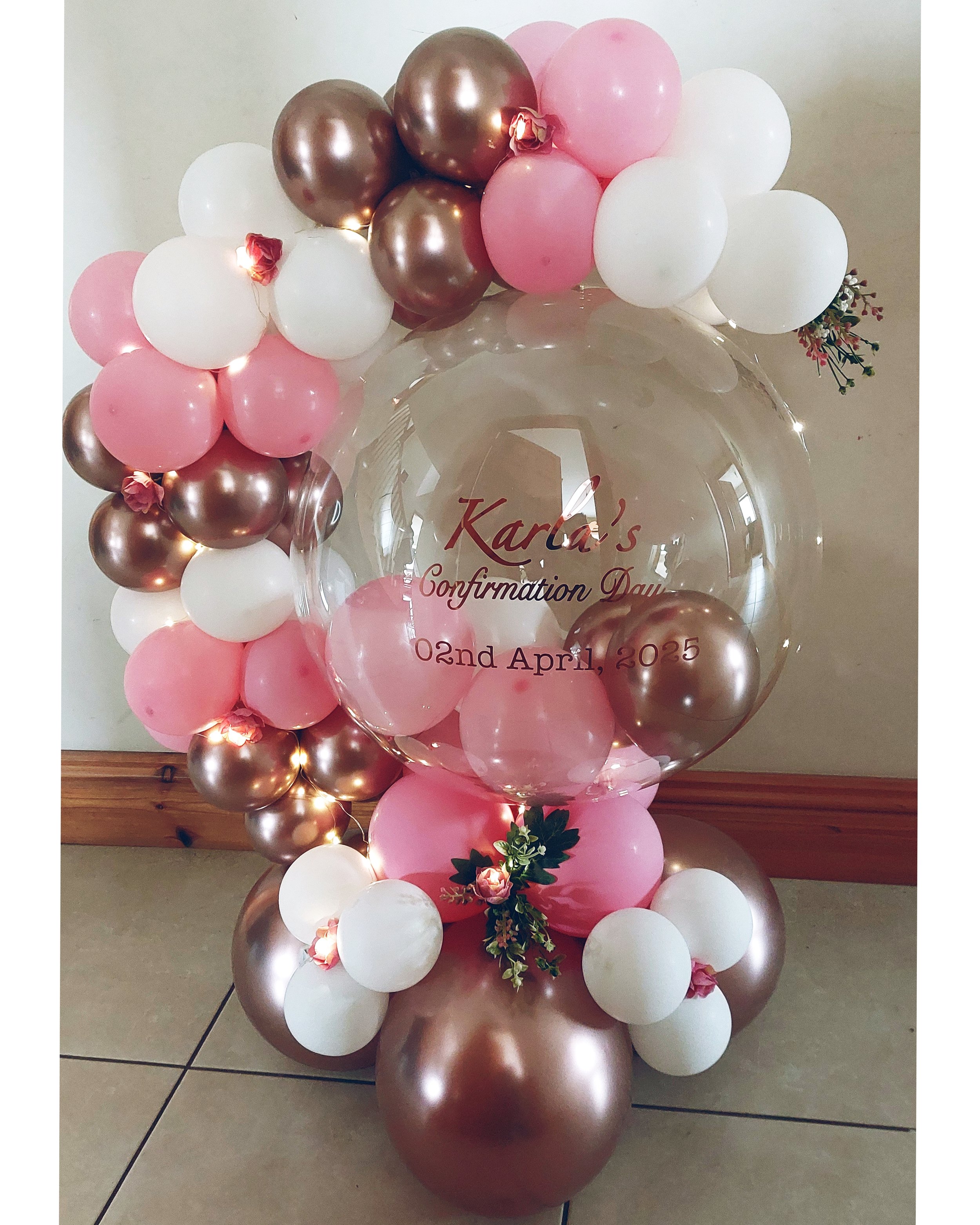 ITEM #27
€60
Personalised balloon hug including flowers and lights.