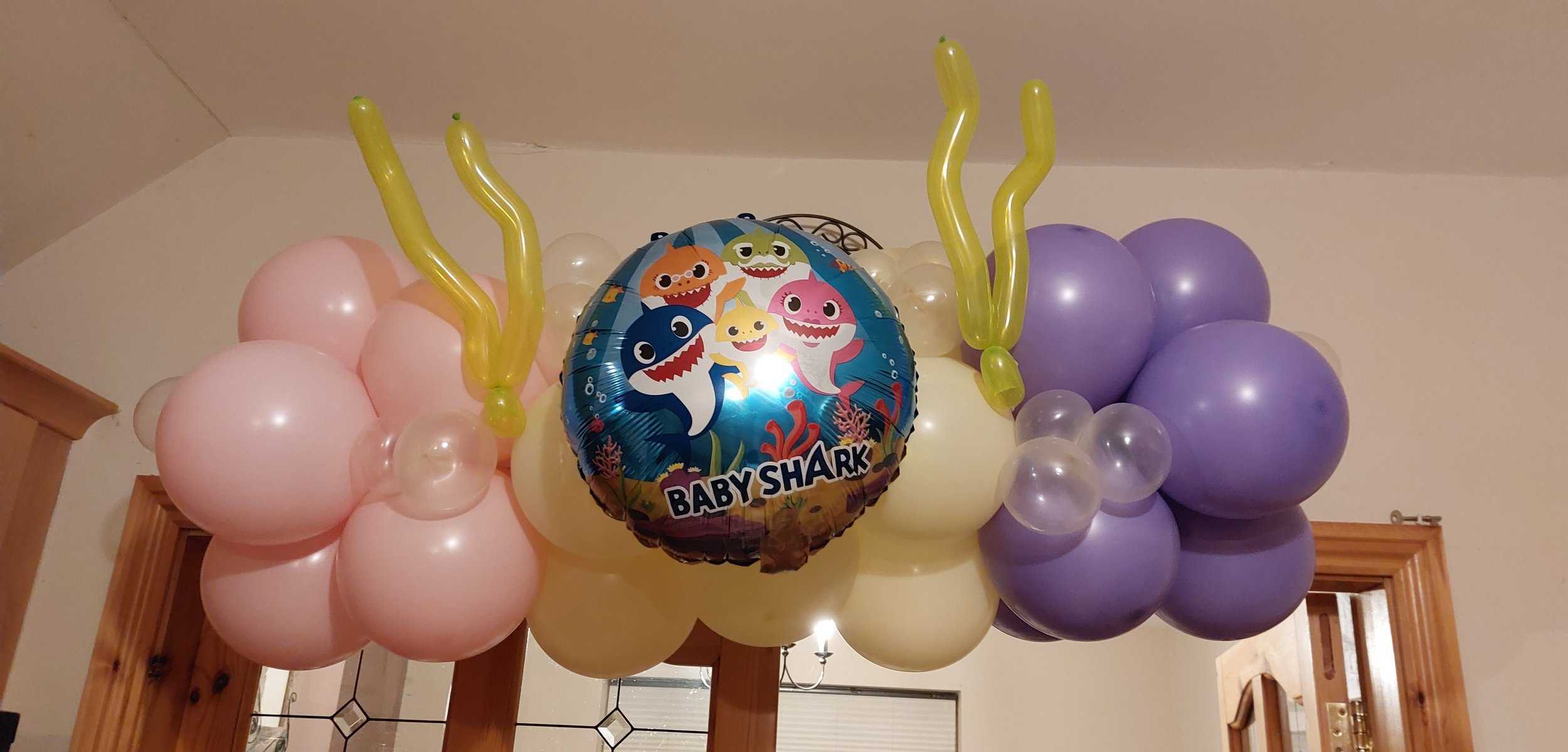 ITEM #120
€48
4ft Baby Shark balloon arch.