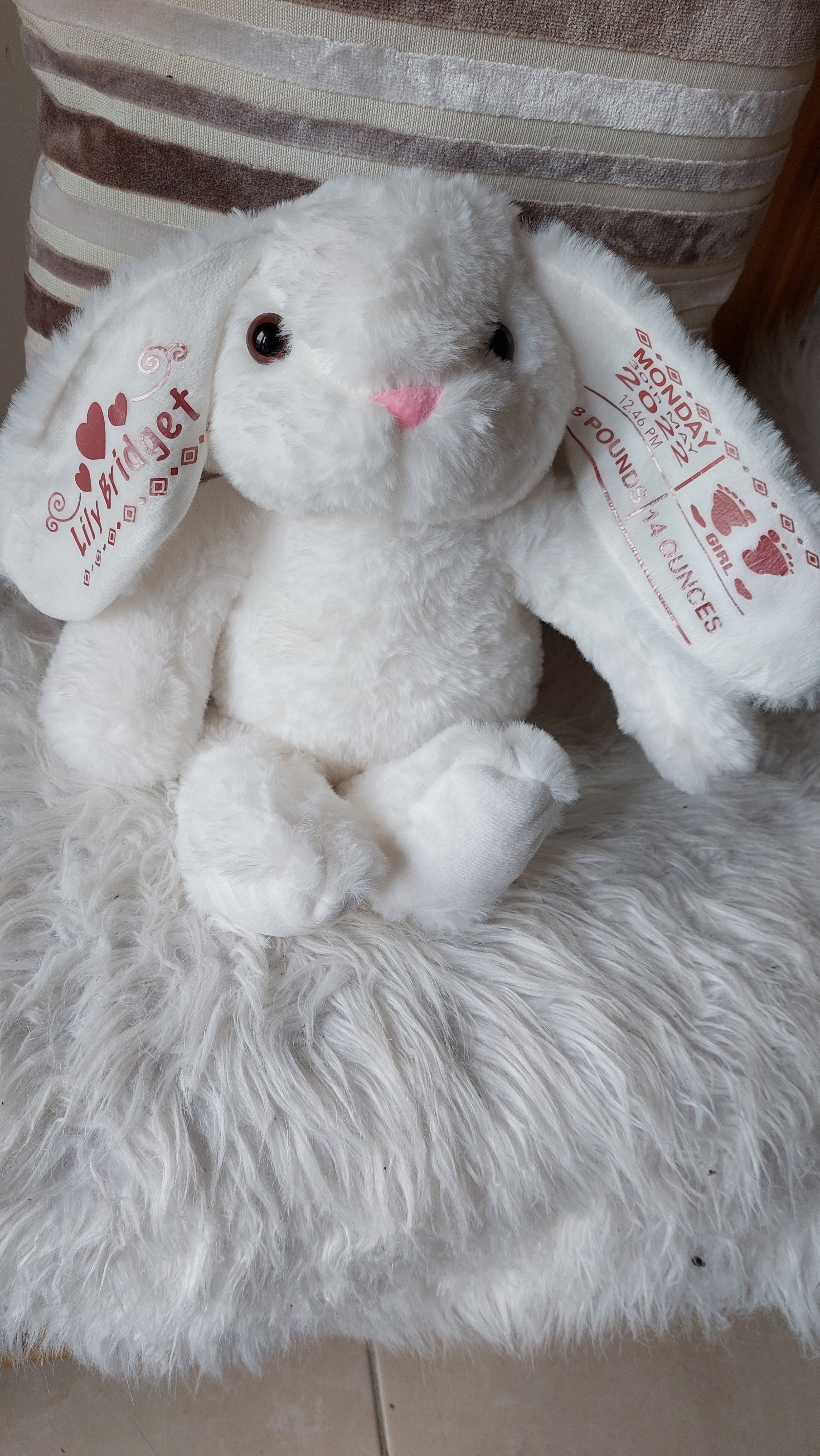 ITEM #88
€24
Personalised bunny teddy.