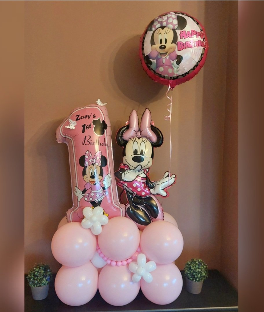 ITEM #35
€46
Personalised Minnie Mouse balloon display (including helium balloon).